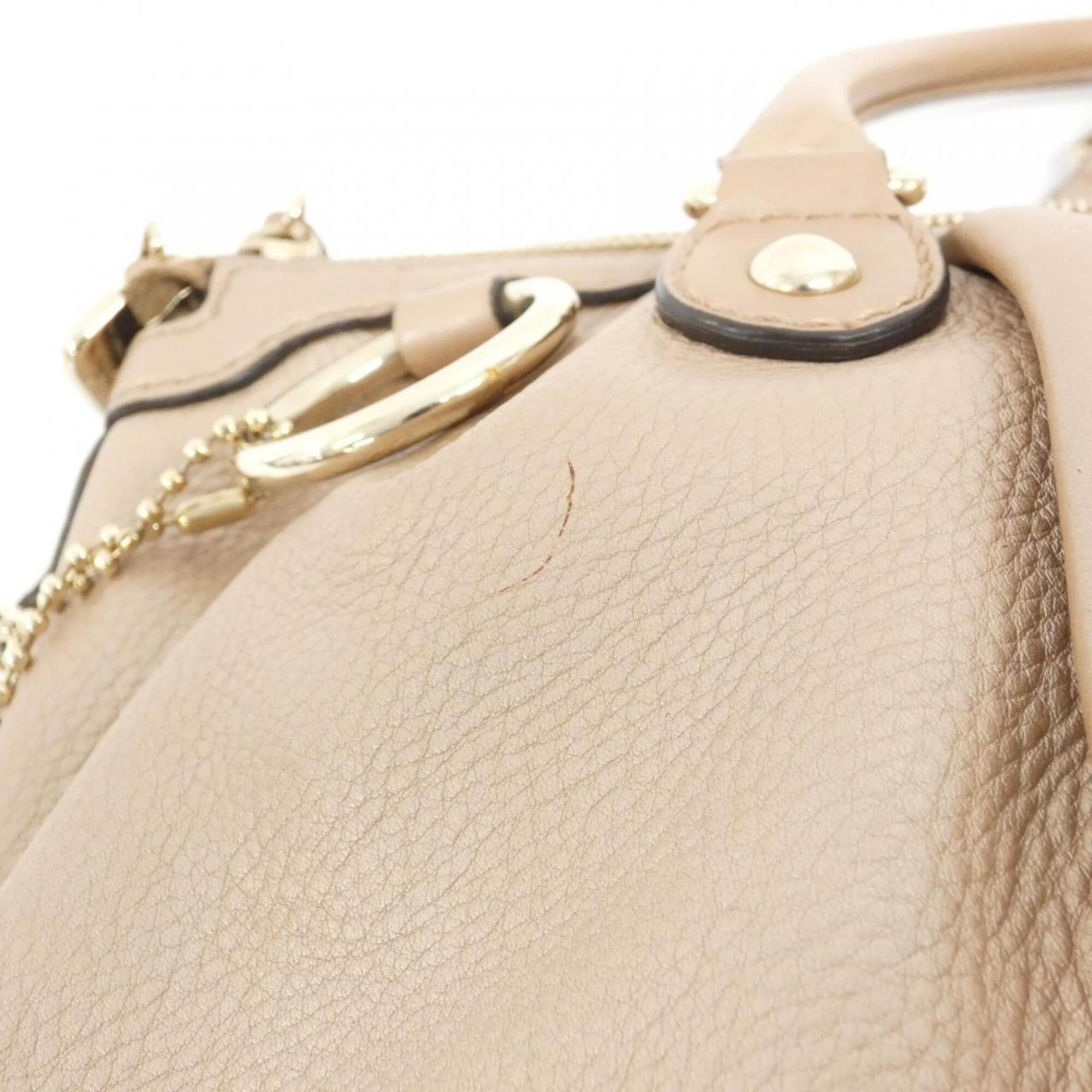 Gucci Metallic Pink Leather Handbag (Pre-Owned)