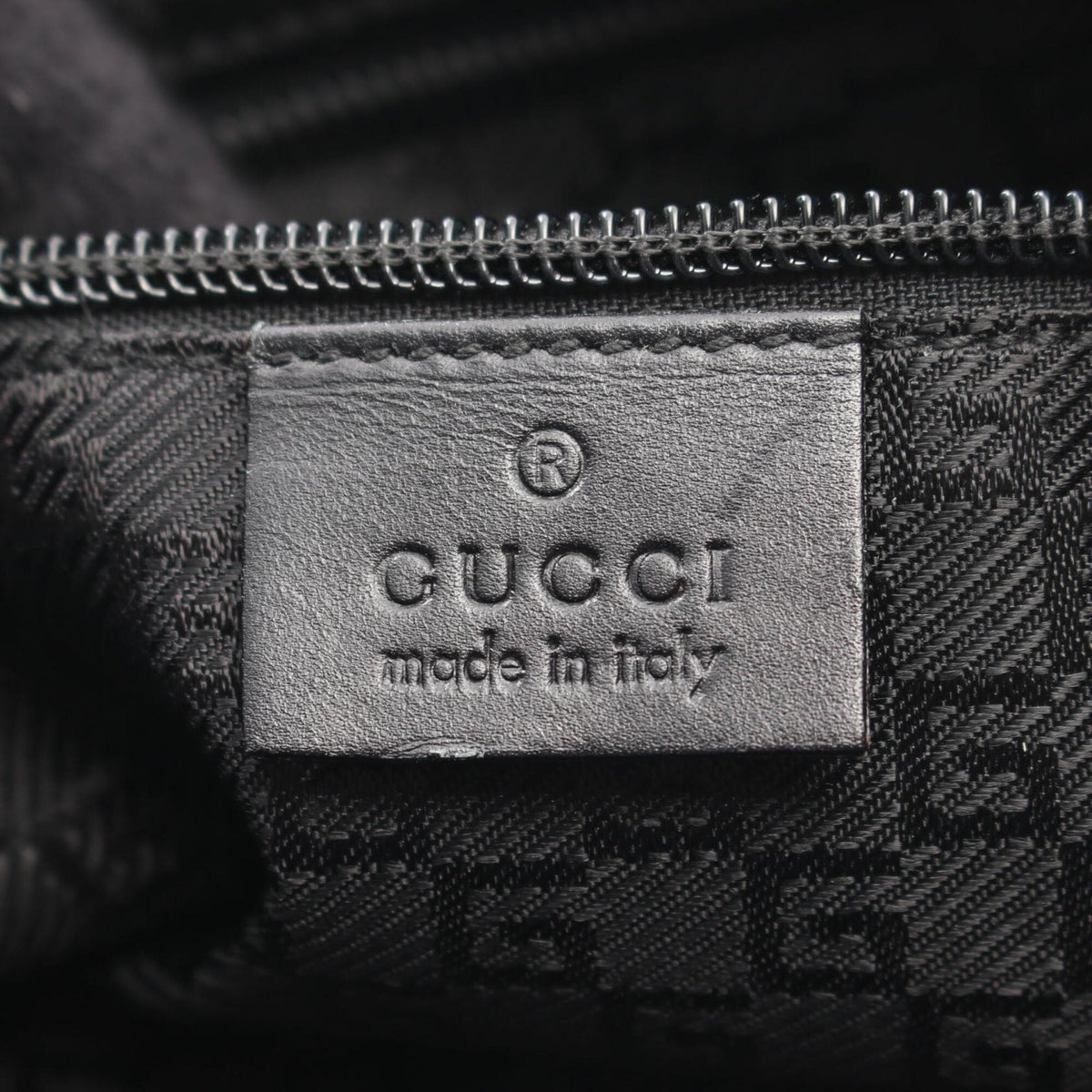 Gucci Black Leather Nylon Canvas Handbag Shoulder Bag (Pre-Owned)
