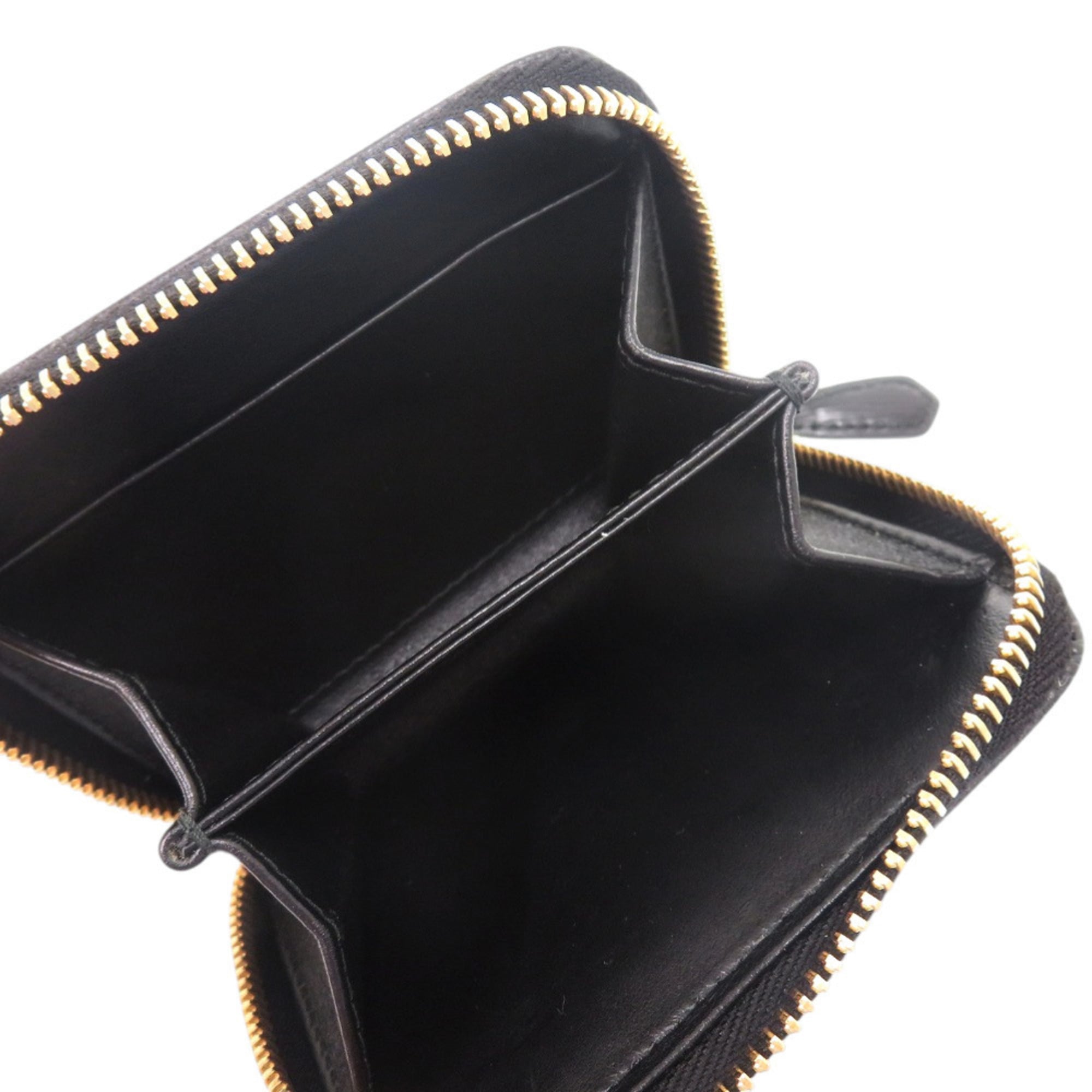 Prada Black Leather Coin Purse/Coin Case (Pre-Owned)