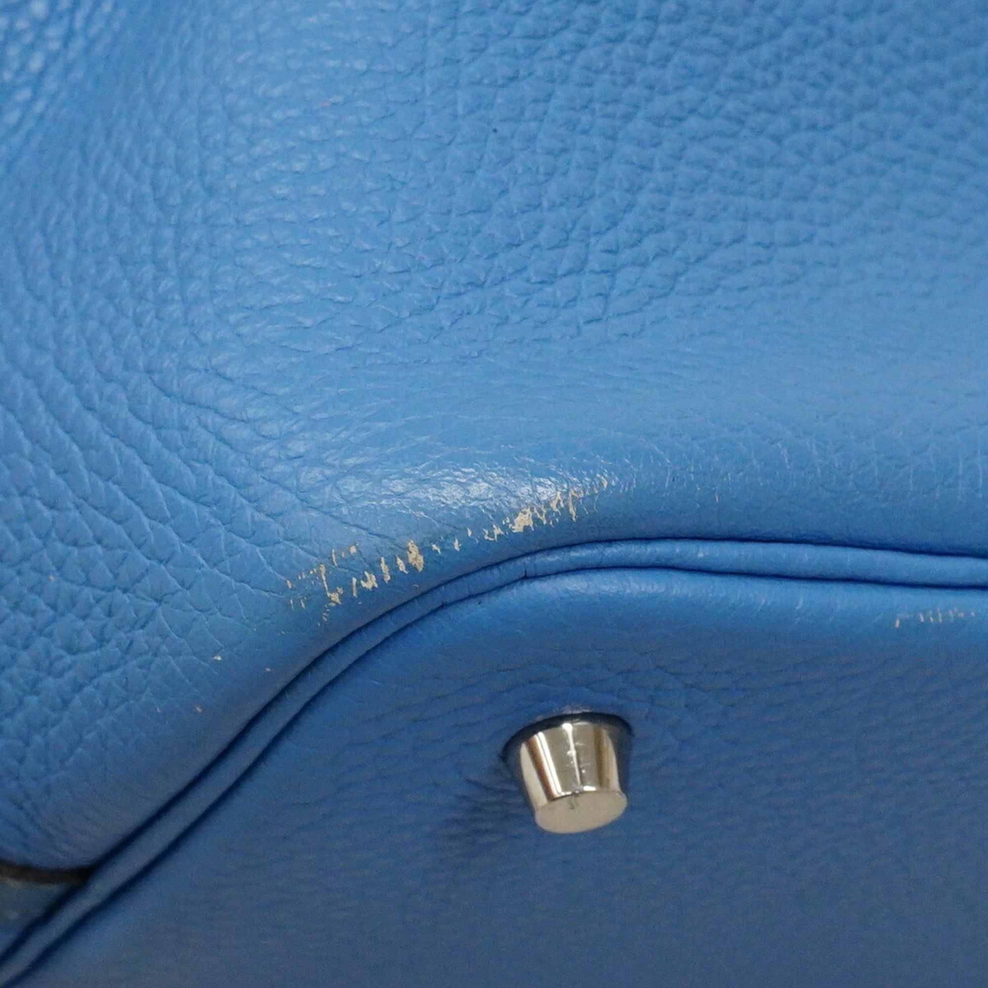 Hermes Azur Blue Paradise Taurillon Clemence Leather Swift Leather Swift Leather Handbag (Pre-Owned)