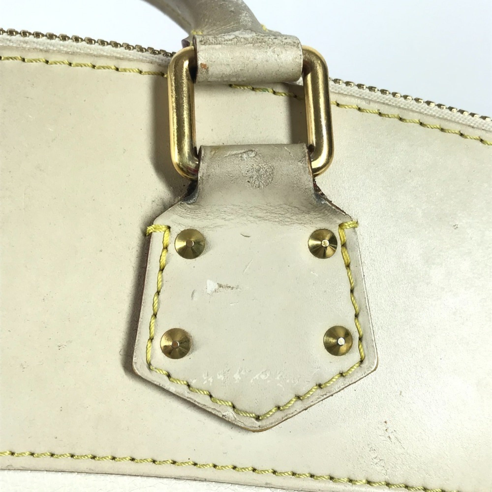 Louis Vuitton Blanc White Suhali Leather Handbag Shoulder Bag Tote Bag (Pre-Owned)