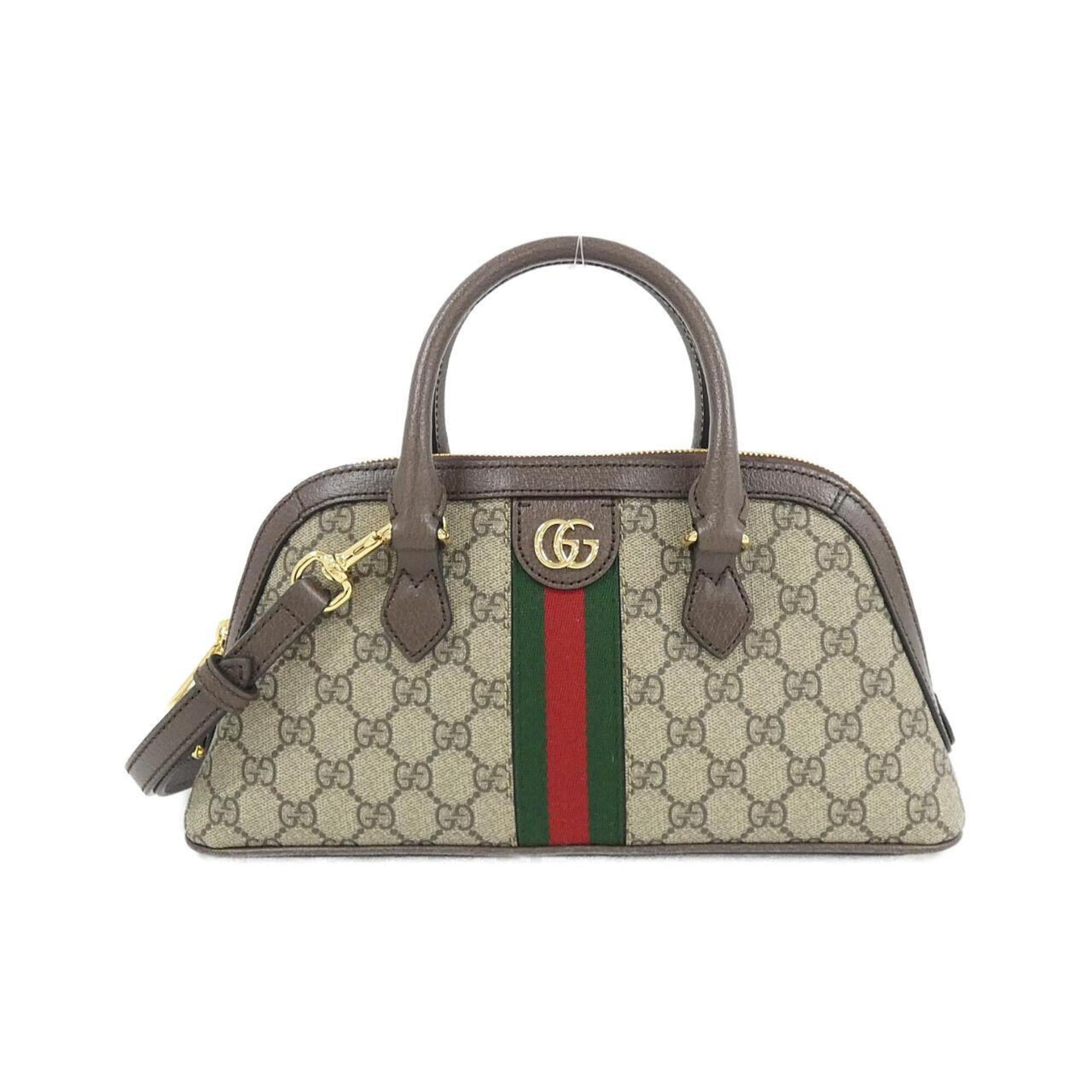Gucci Ophidia Beige Brown Gg Supreme Canvas Handbag (Pre-Owned)