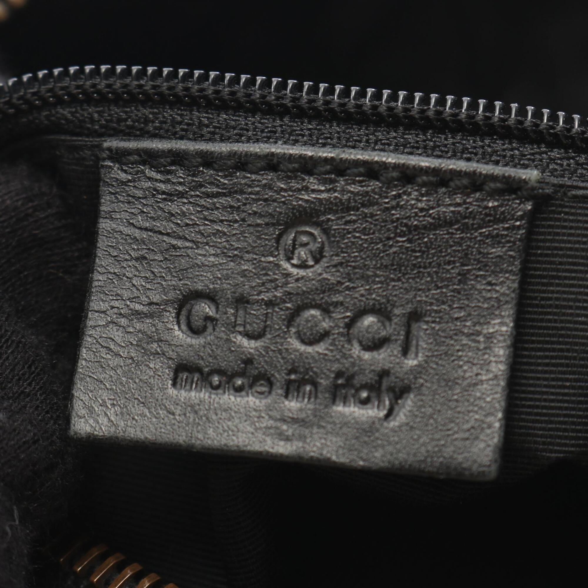 Gucci Black Denim Handbag Shoulder Bag (Pre-Owned)