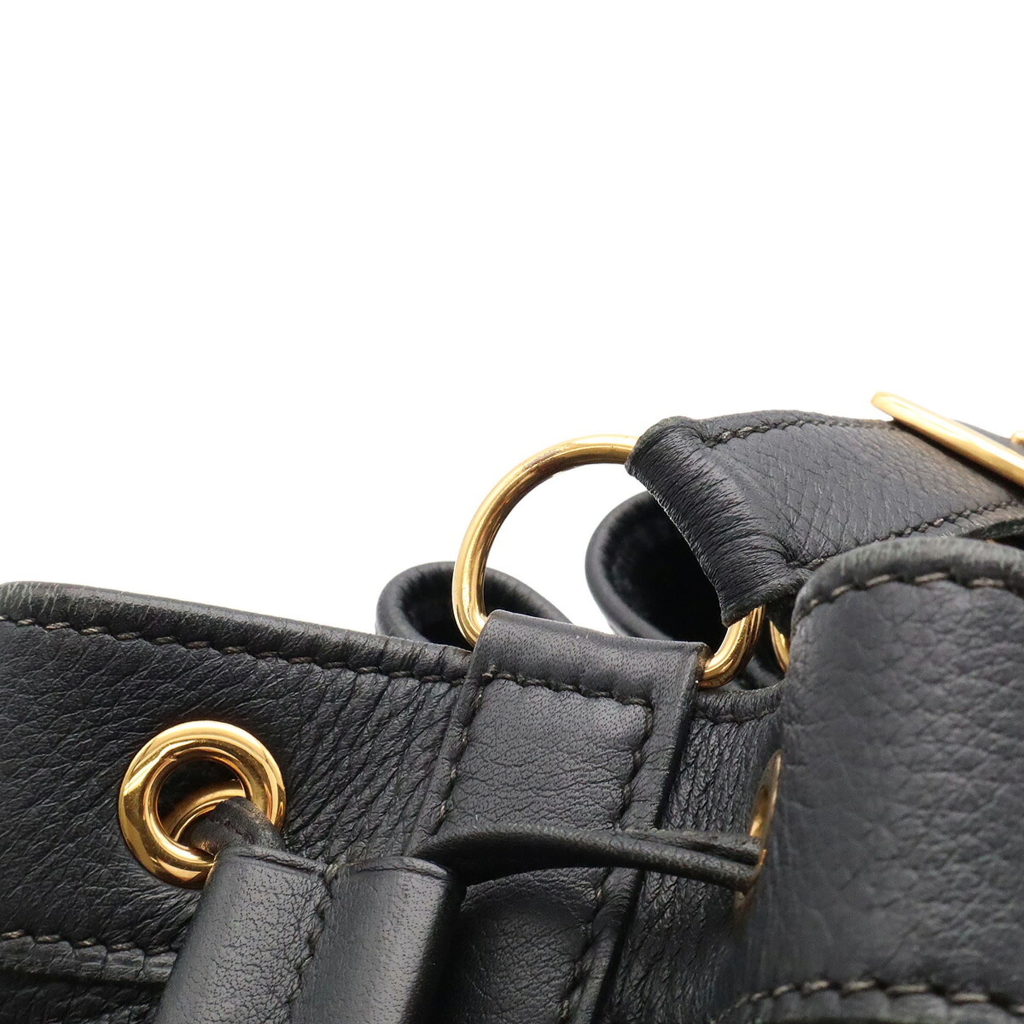 Hermes Black Taurillon Clemence Leather Handbag Shoulder Bag (Pre-Owned)