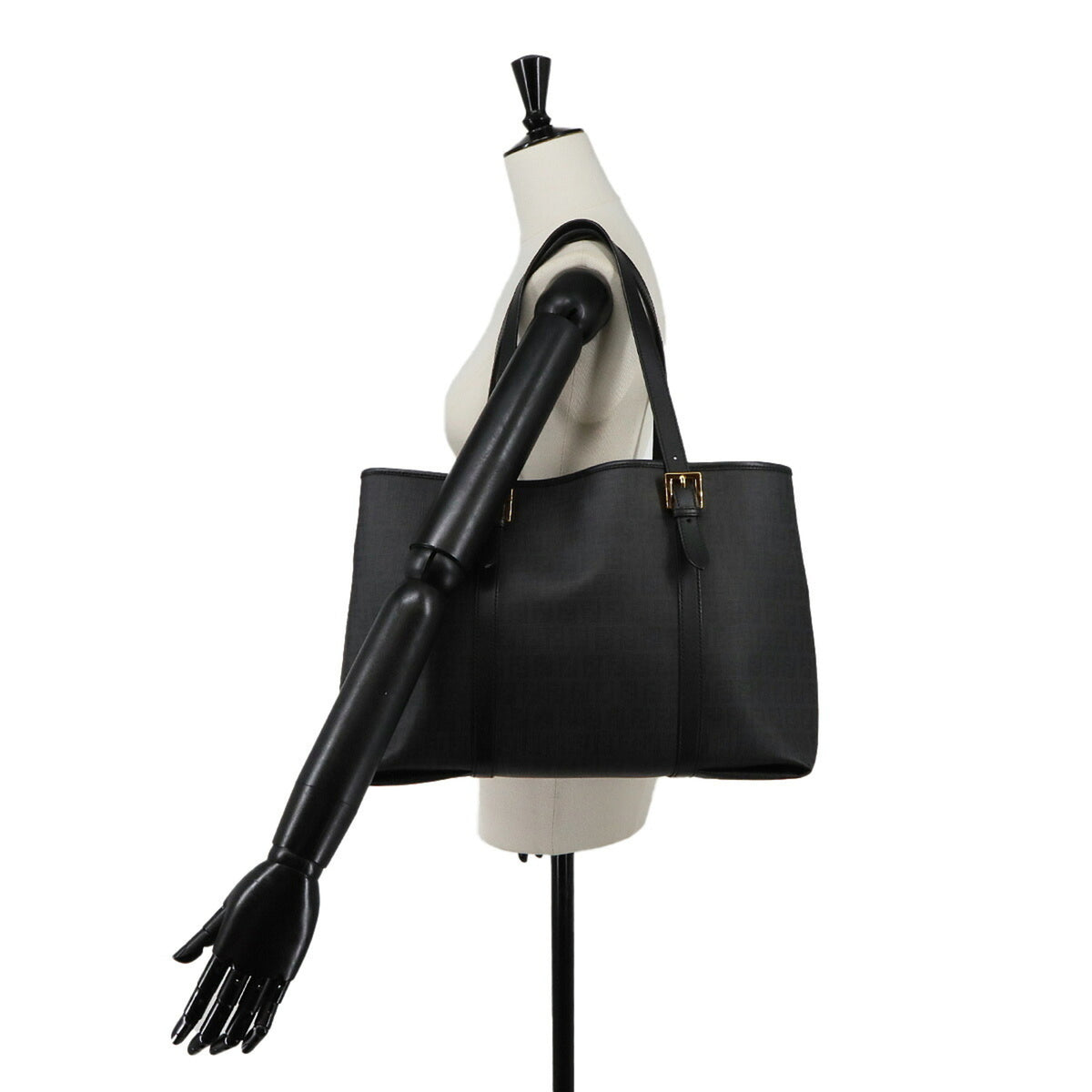 Fendi Black Pvc Leather Tote Bag (Pre-Owned)