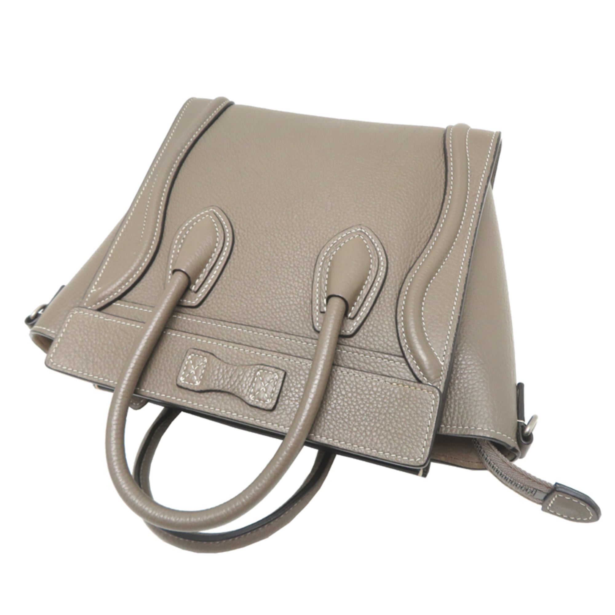 Celine Grayish Leather Handbag (Pre-Owned)