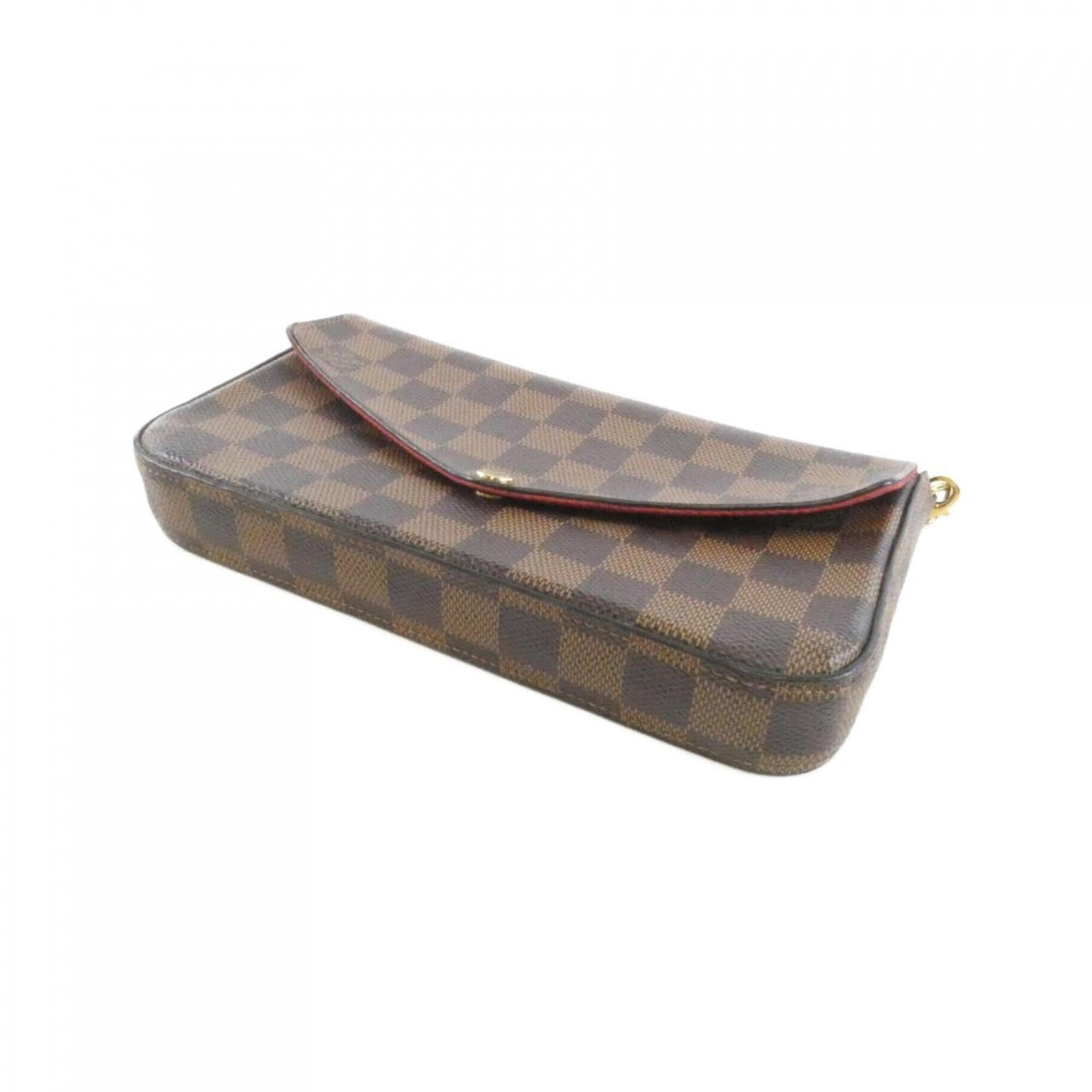 Louis Vuitton Damier Damier Canvas Ebene Damier Canvas Pochette Shoulder Bag (Pre-Owned)