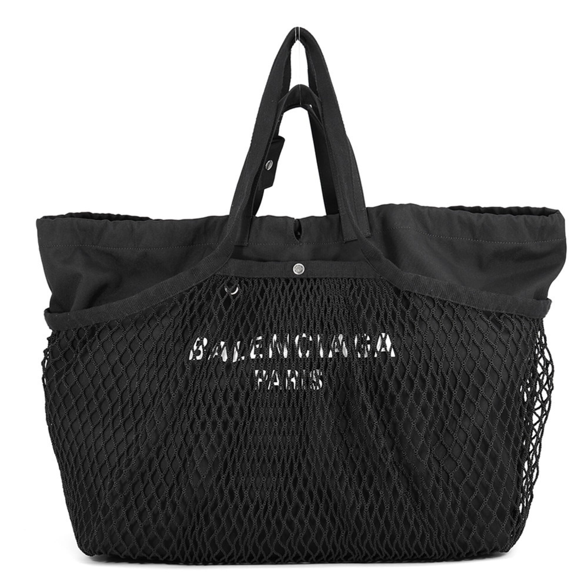 Balenciaga Black Canvas Nylon Handbag Tote Bag (Pre-Owned)