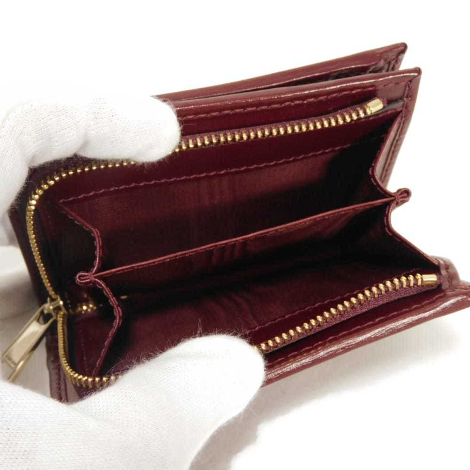 Gucci Bordeaux Red Color Gg Supreme Wallet (Bi-Fold) (Pre-Owned)
