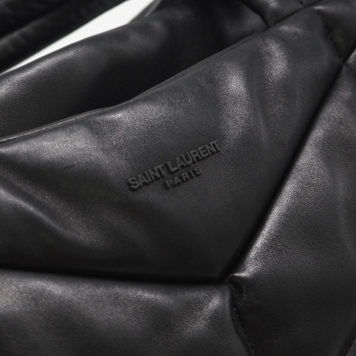 Yves Saint Laurent Black Leather Handbag Tote Bag (Pre-Owned)