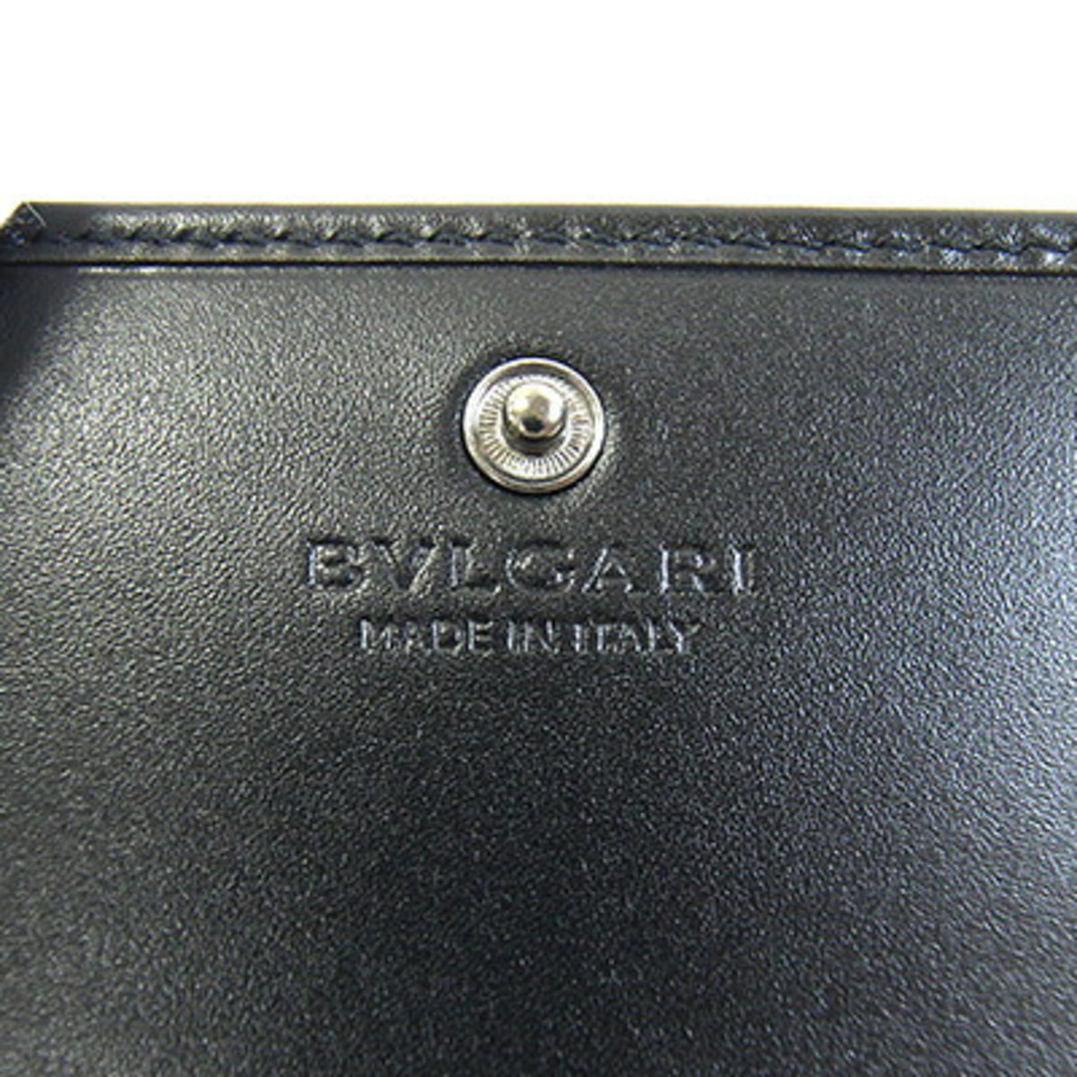 Bvlgari Black Leather Coin Purse/Coin Case (Pre-Owned)