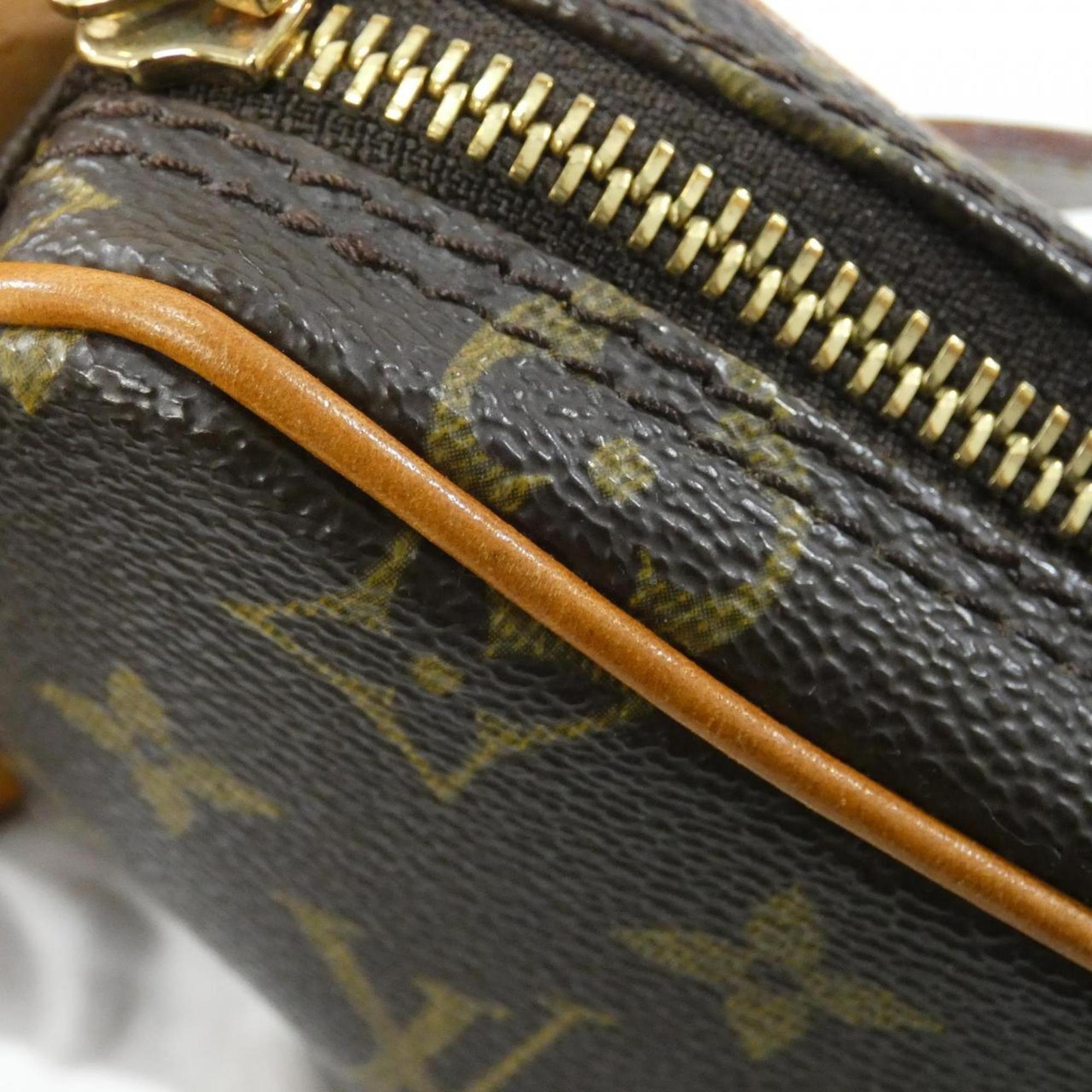 Louis Vuitton Marron Coated Canvas Pochette Shoulder Bag (Pre-Owned)