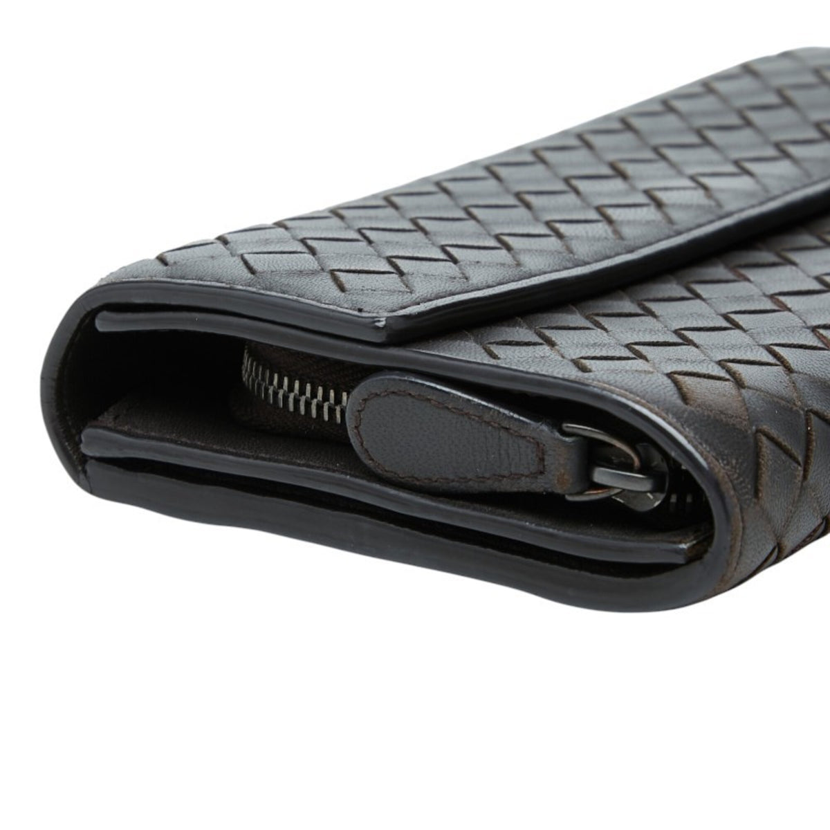 Bottega Veneta Brown Leather Long Wallet (Bi-Fold) (Pre-Owned)