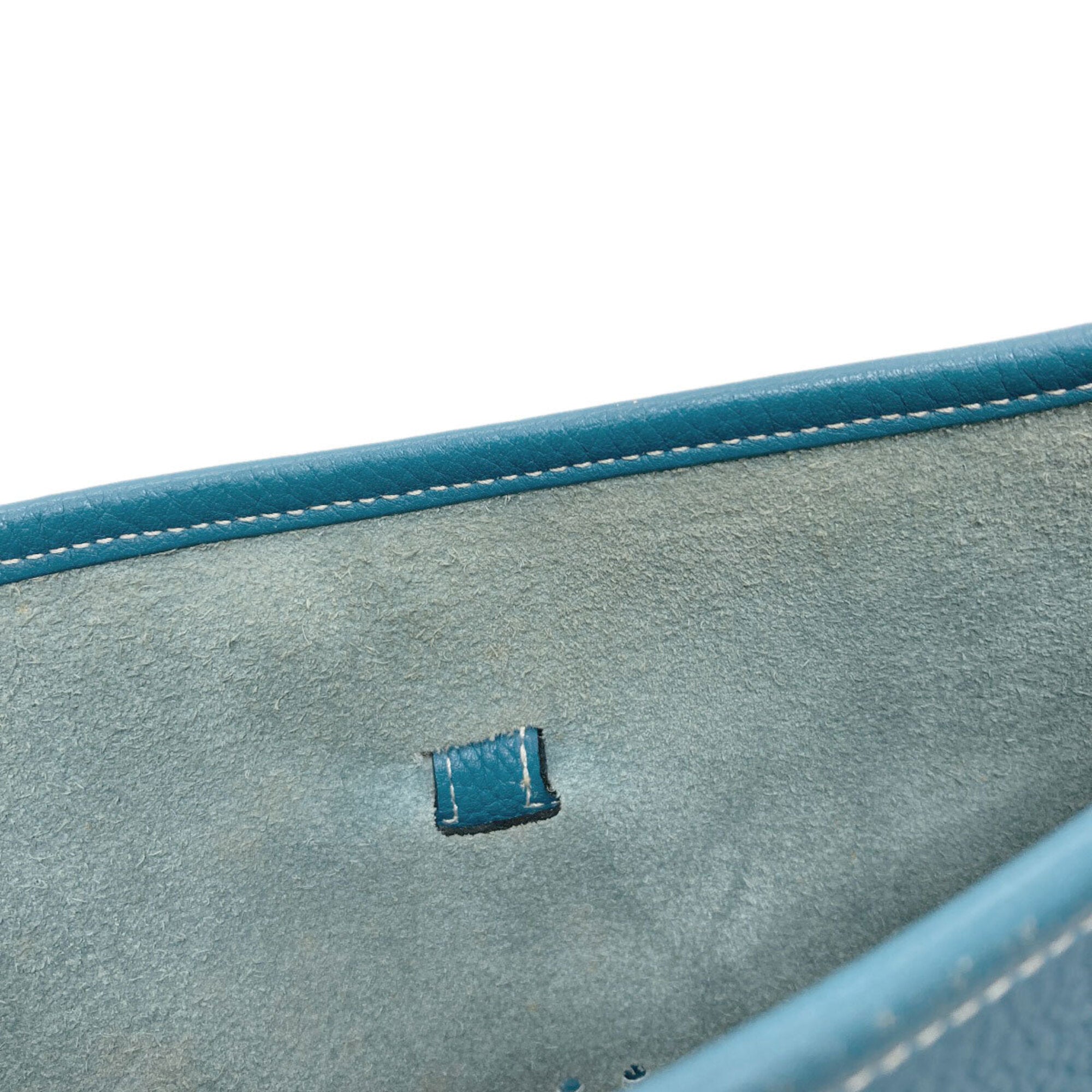 Hermes Blue Taurillon Clemence Leather Shoulder Bag (Pre-Owned)