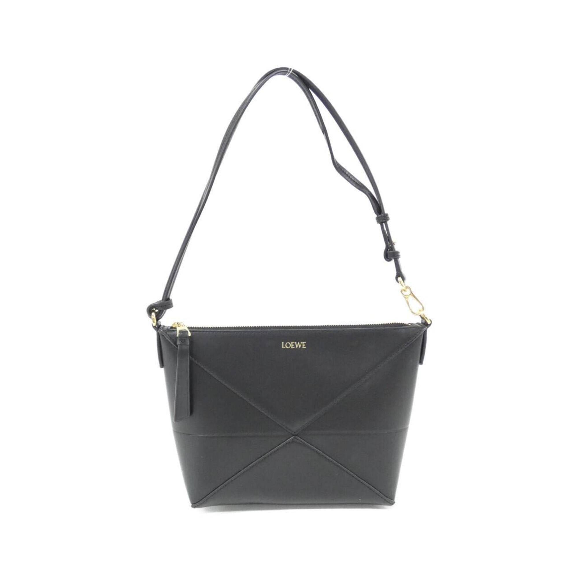 Loewe Black Leather Handbag Pouch Shoulder Bag (Pre-Owned)