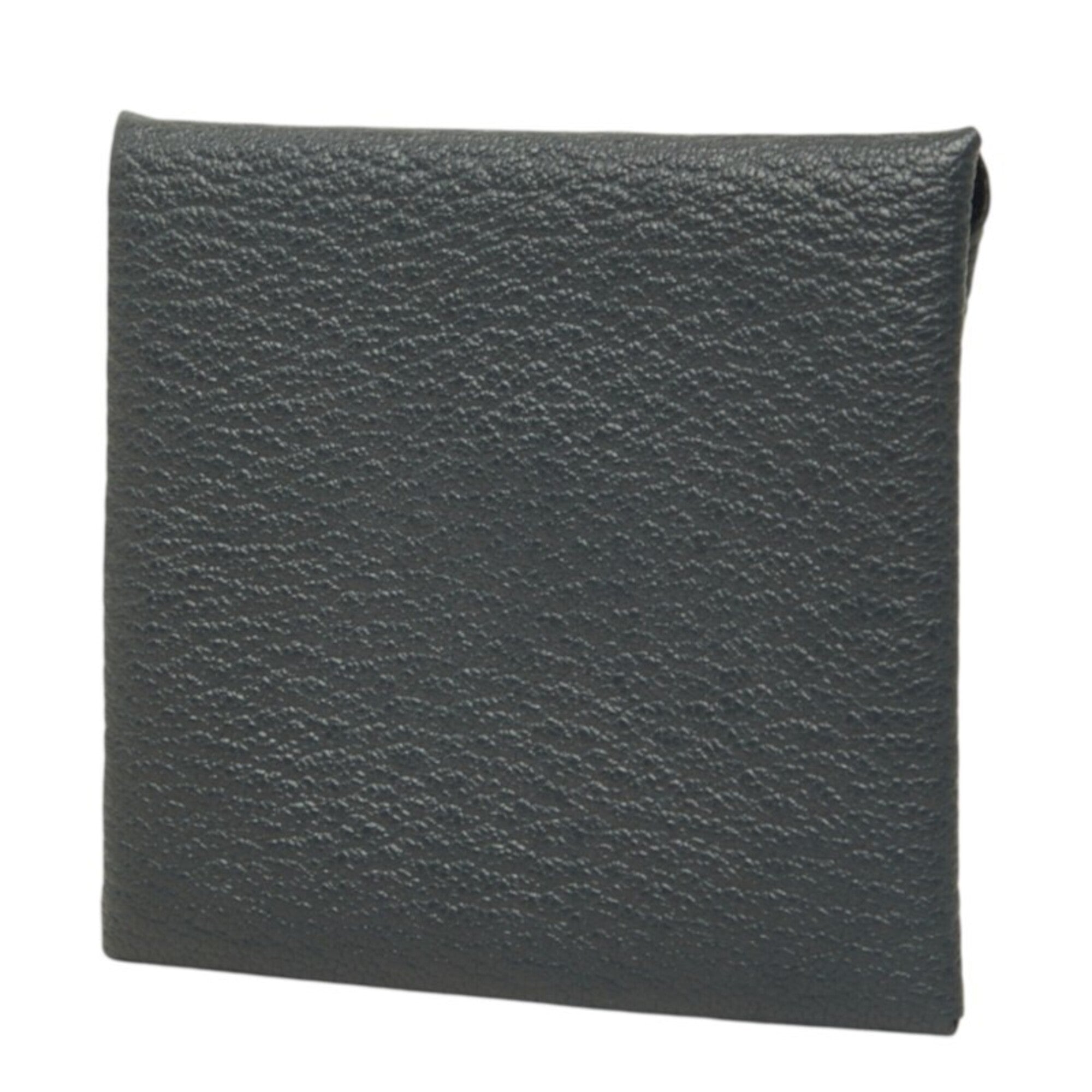 Hermes Gray Chevre Leather Coin Purse/Coin Case (Pre-Owned)
