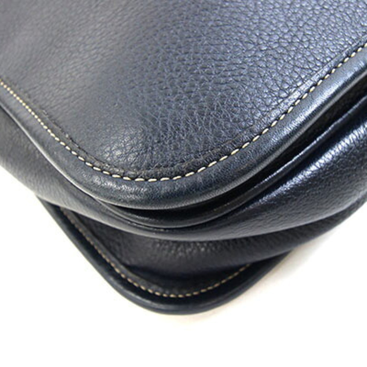 Gucci Navy Leather Handbag Shoulder Bag (Pre-Owned)