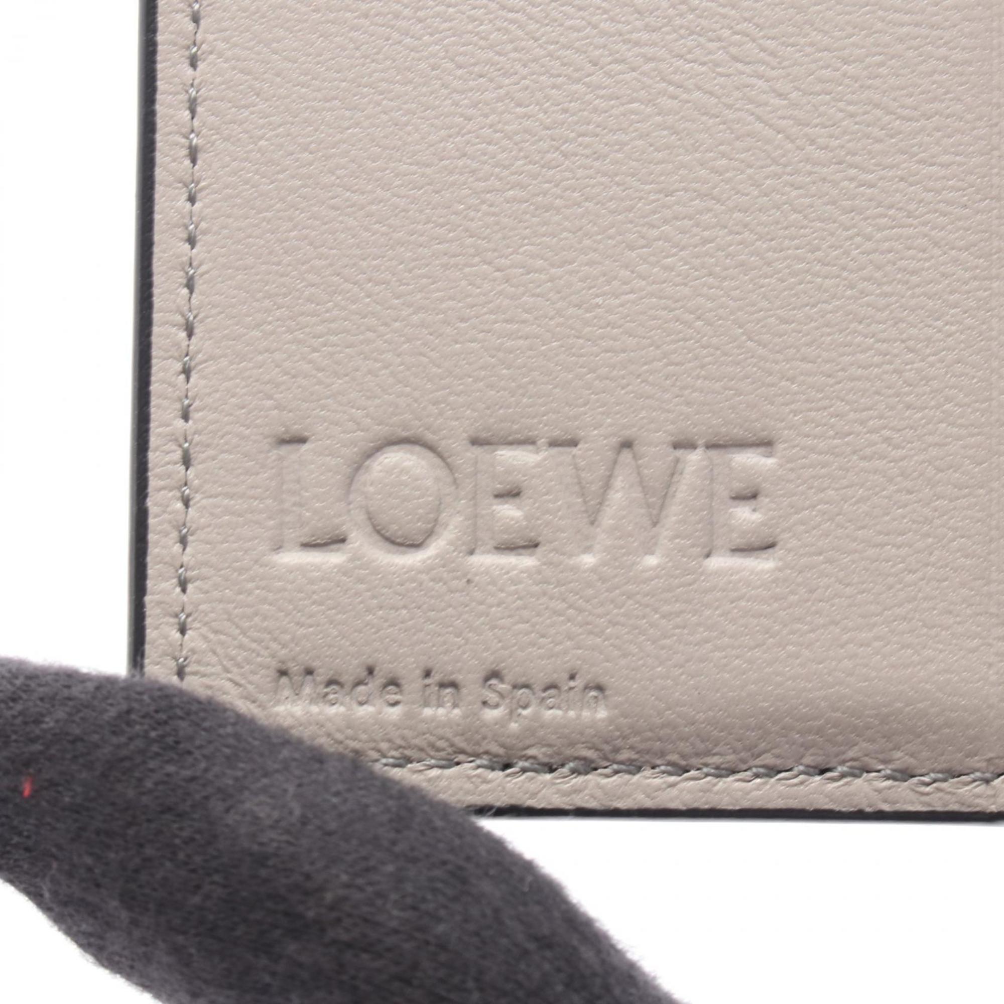 Loewe Gray Green Khaki Leather Wallet (Bi-Fold) (Pre-Owned)