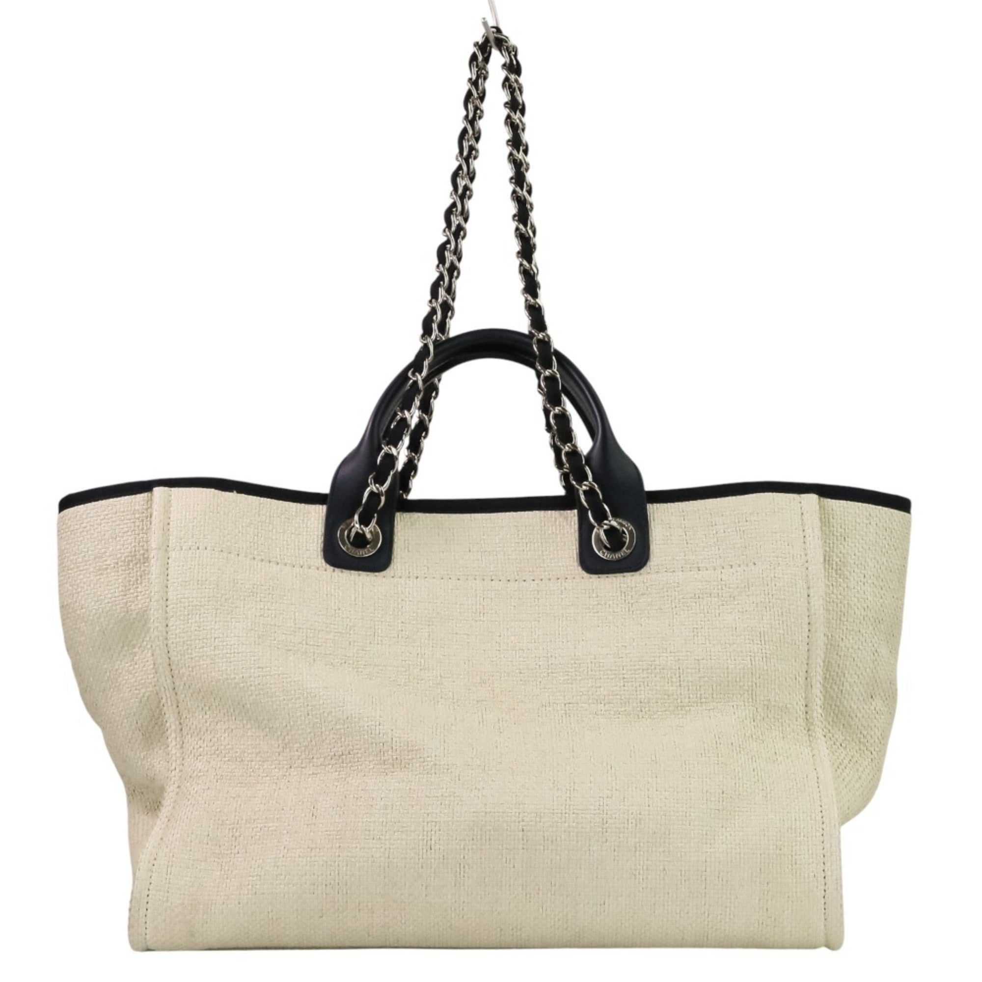 Chanel Navy White Tote Bag (Pre-Owned)
