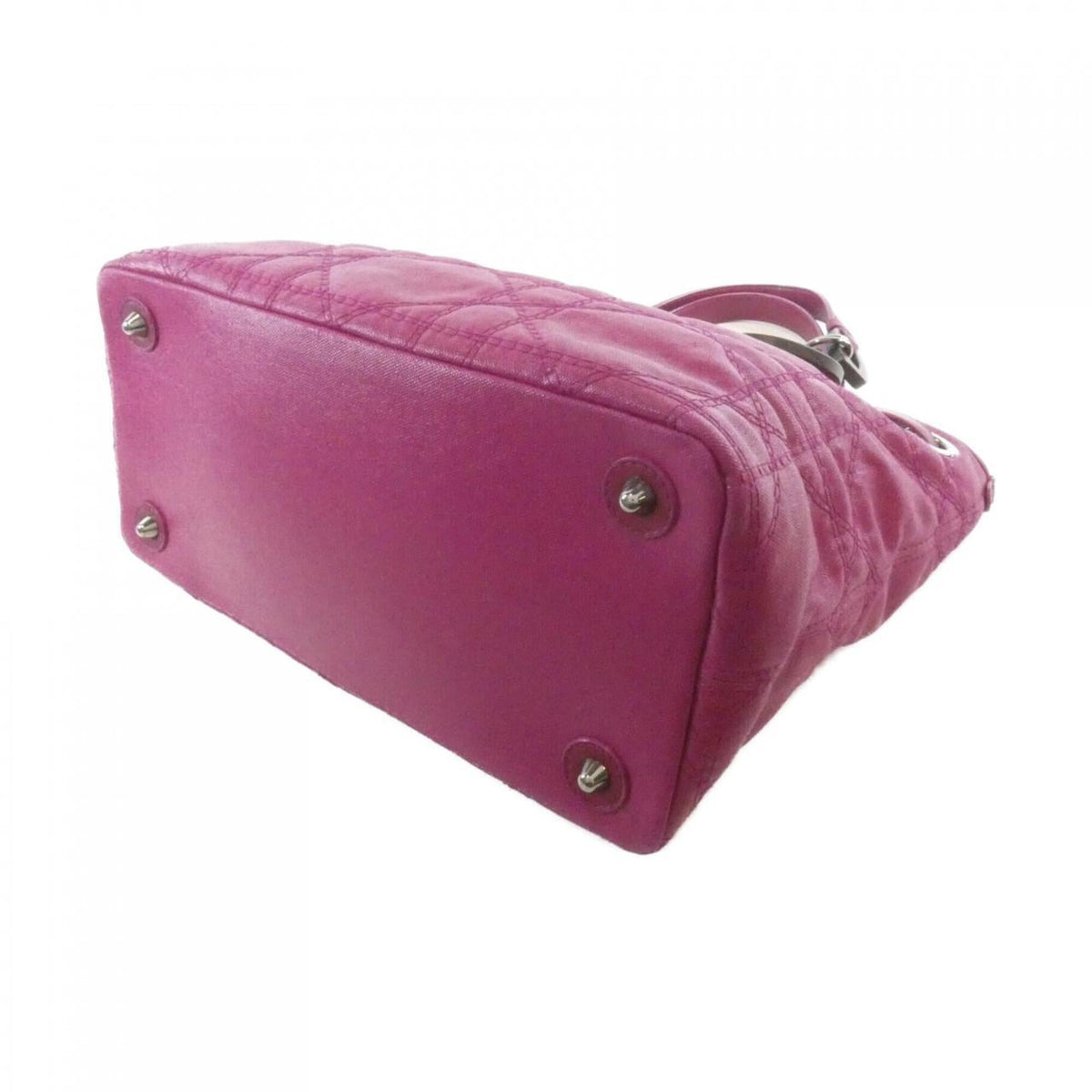 Christian Dior Purple Coated Canvas Handbag (Pre-Owned)