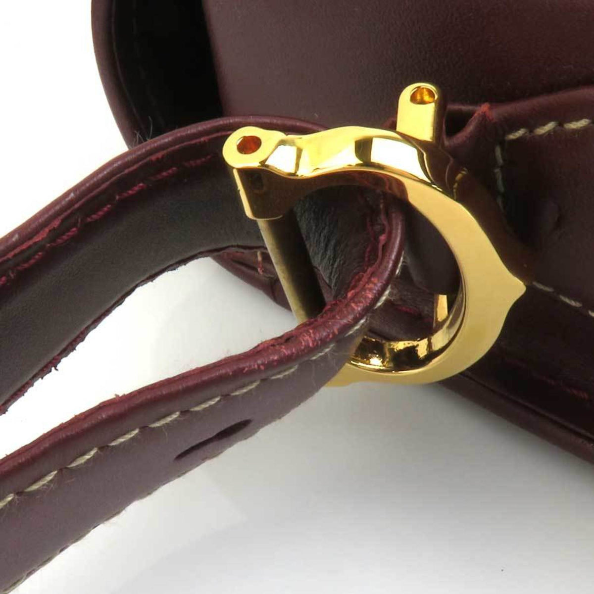 Cartier Must Bordeaux Leather Shoulder Bag (Pre-Owned)