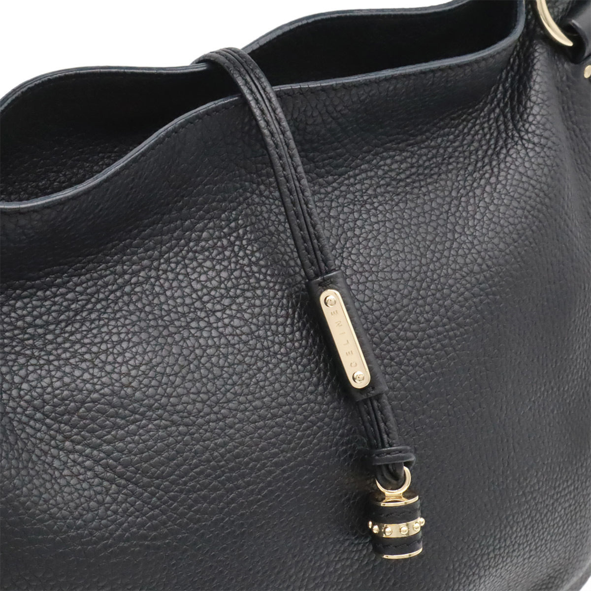 Celine Black White Leather Handbag Shoulder Bag (Pre-Owned)