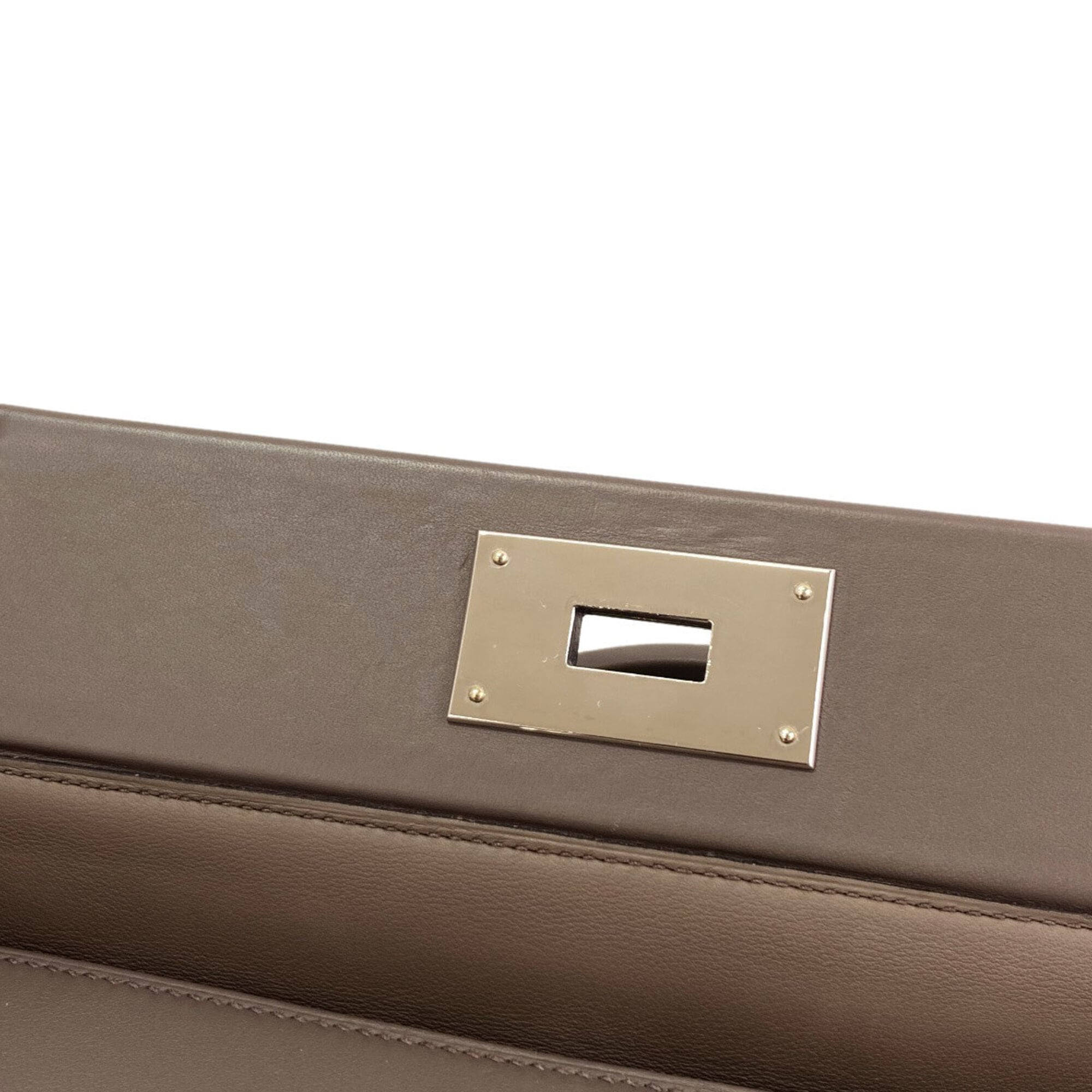 Hermes Etain Togo Leather Handbag (Pre-Owned)
