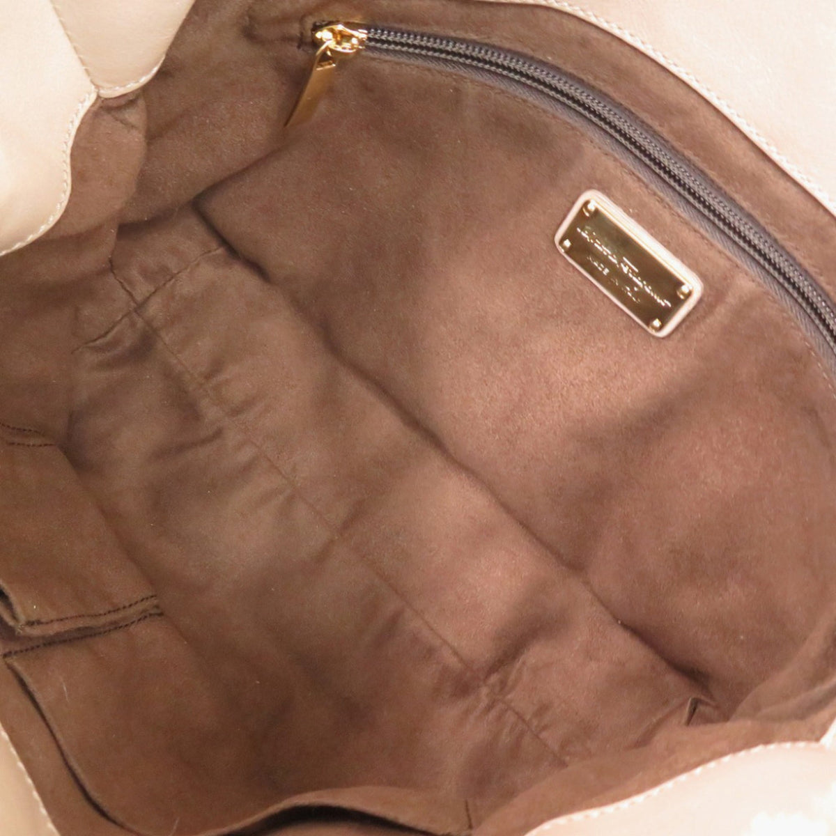 Salvatore Ferragamo Brown Leather Fur Tote Bag (Pre-Owned)