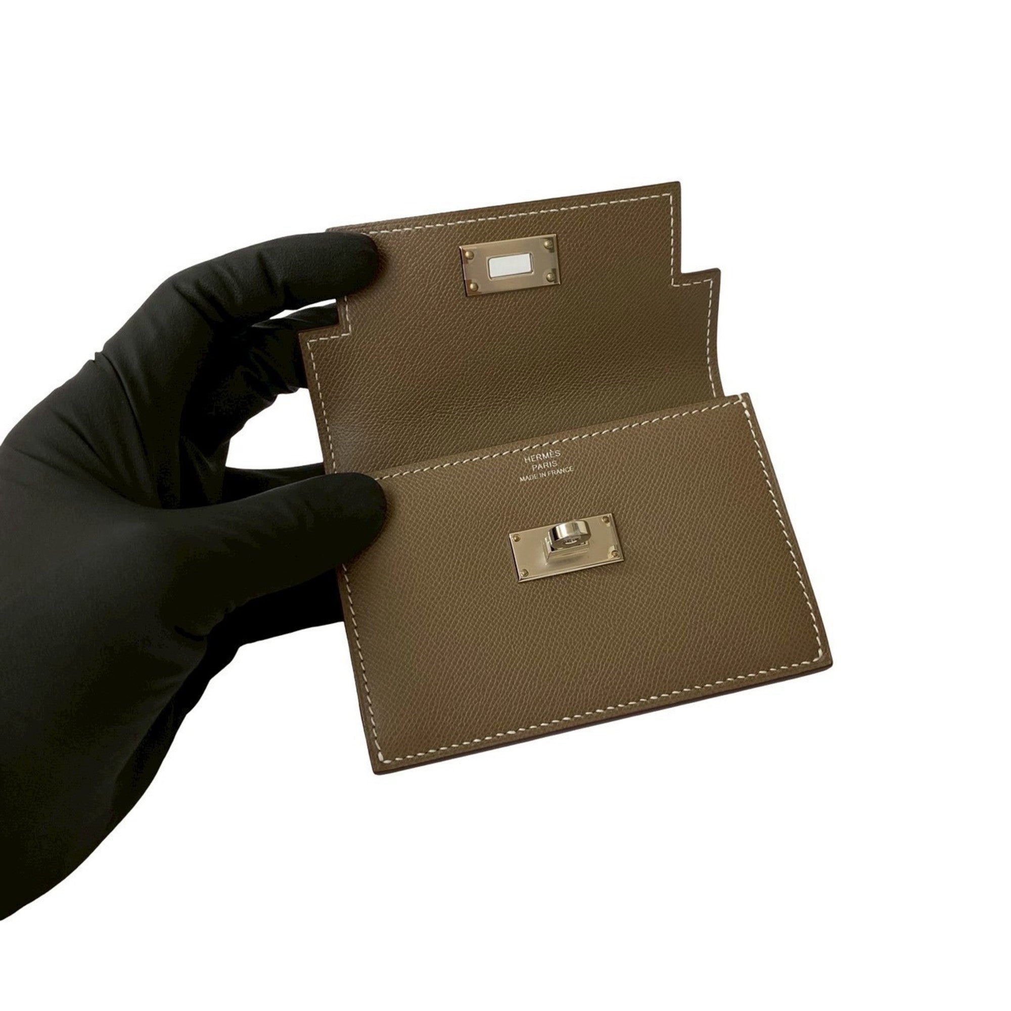 Hermes Brown Leather Coin Purse/Coin Case (Pre-Owned)