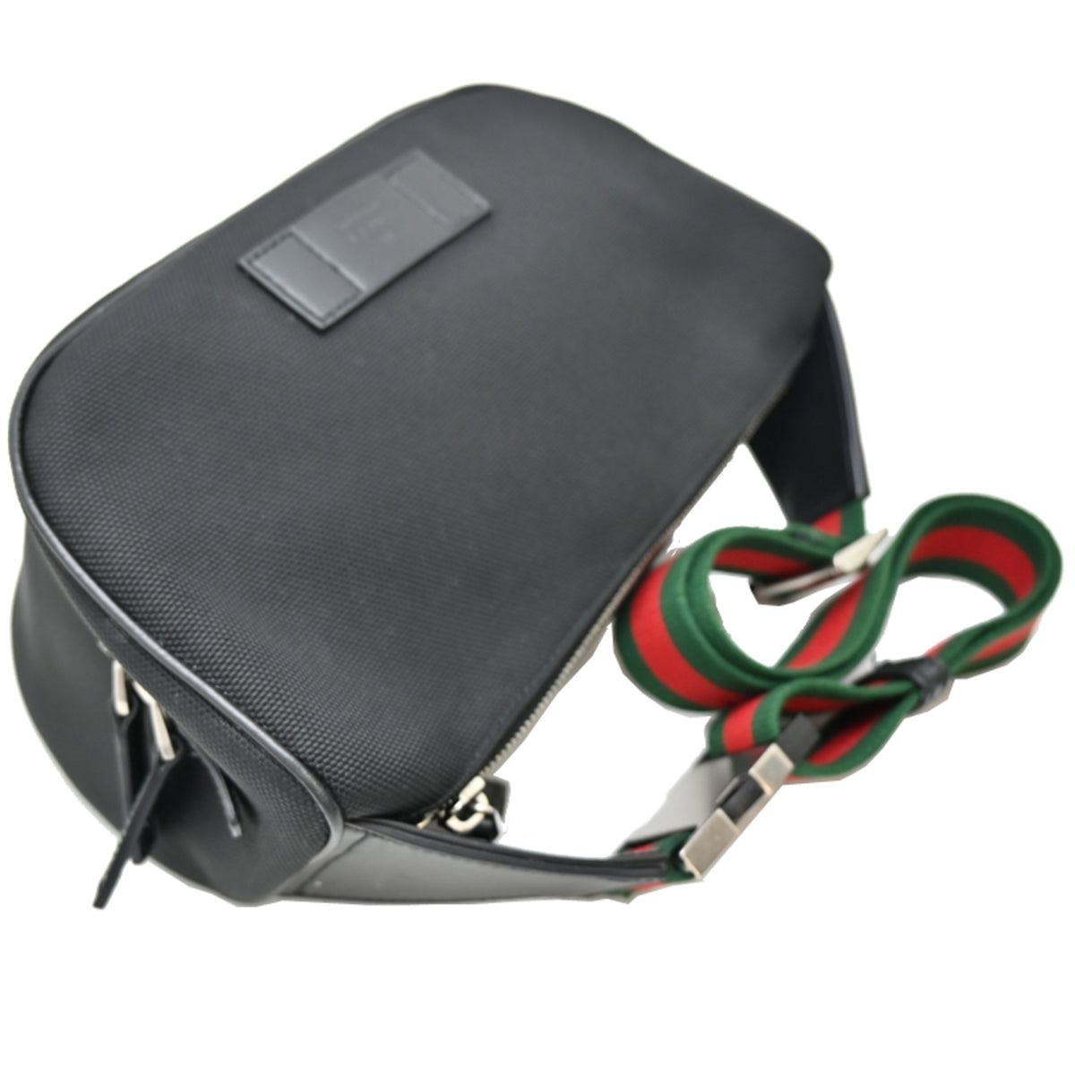 Gucci Black Green Red Color Canvas Fanny Pack (Pre-Owned)