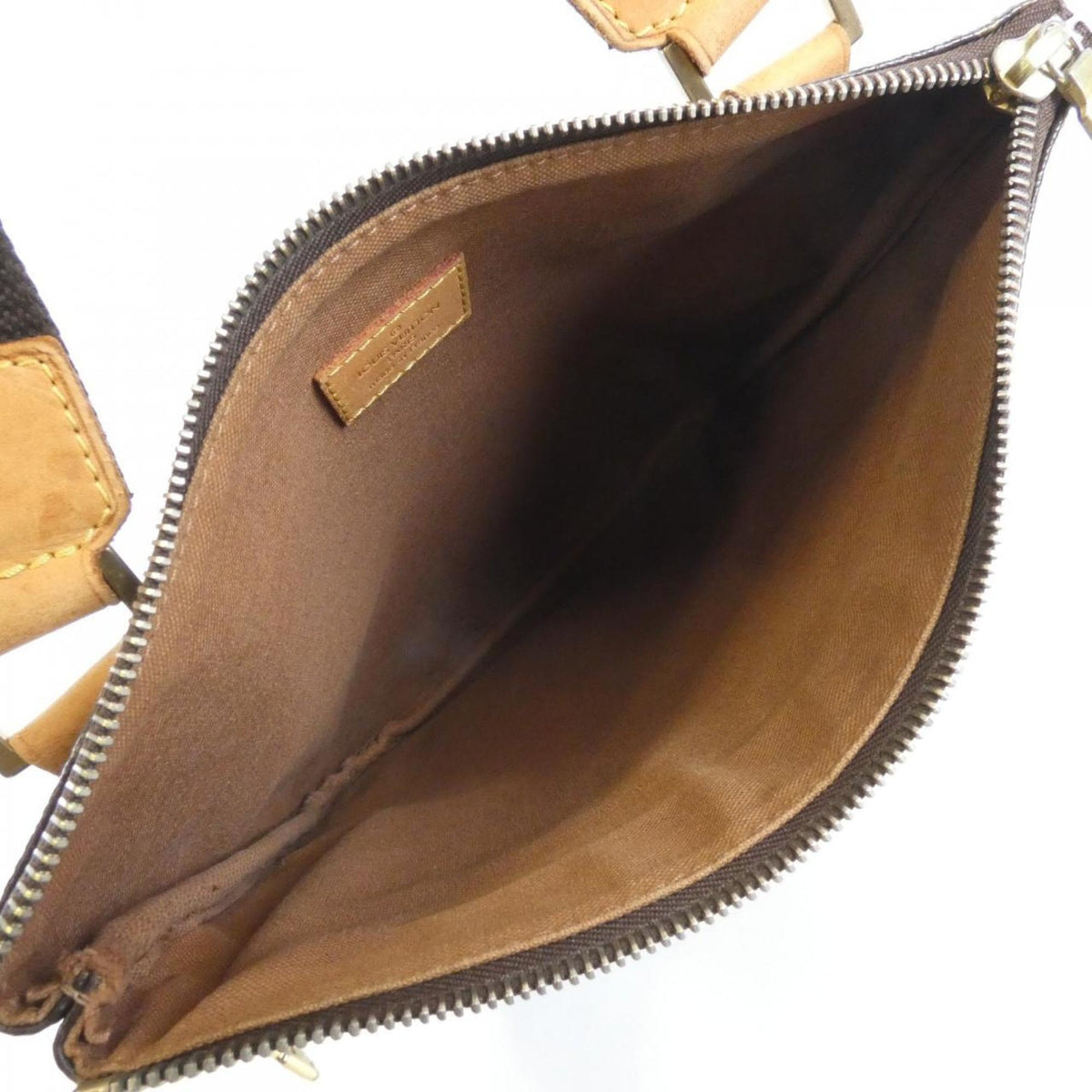 Louis Vuitton Marron Coated Canvas Pochette Shoulder Bag (Pre-Owned)
