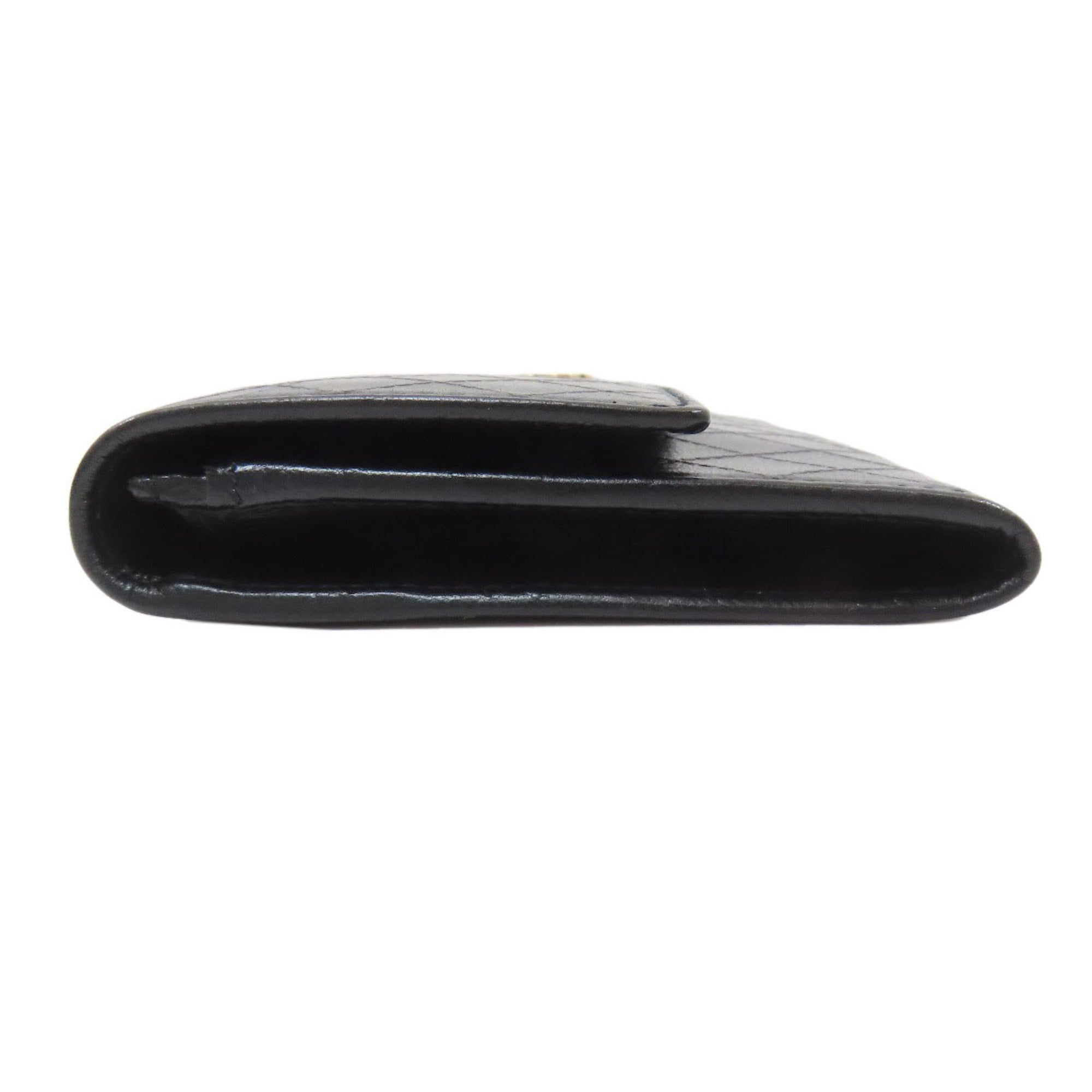Chanel Black Leather Coin Purse/Coin Case (Pre-Owned)