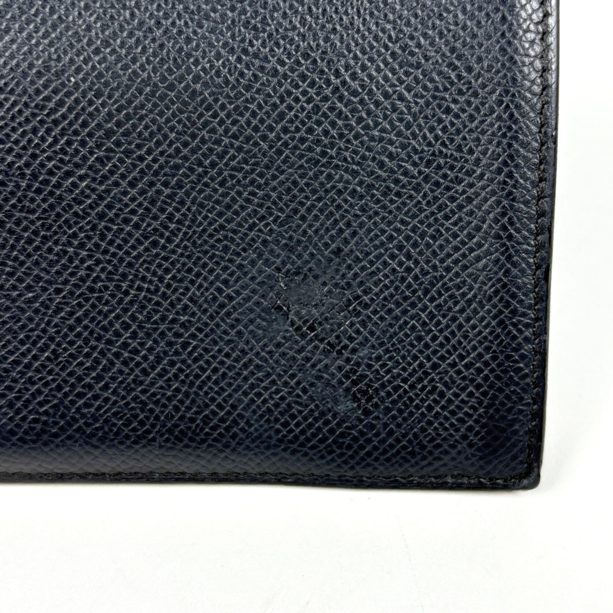 Hermes Blue Epsom Leather Long Wallet (Bi-Fold) (Pre-Owned)