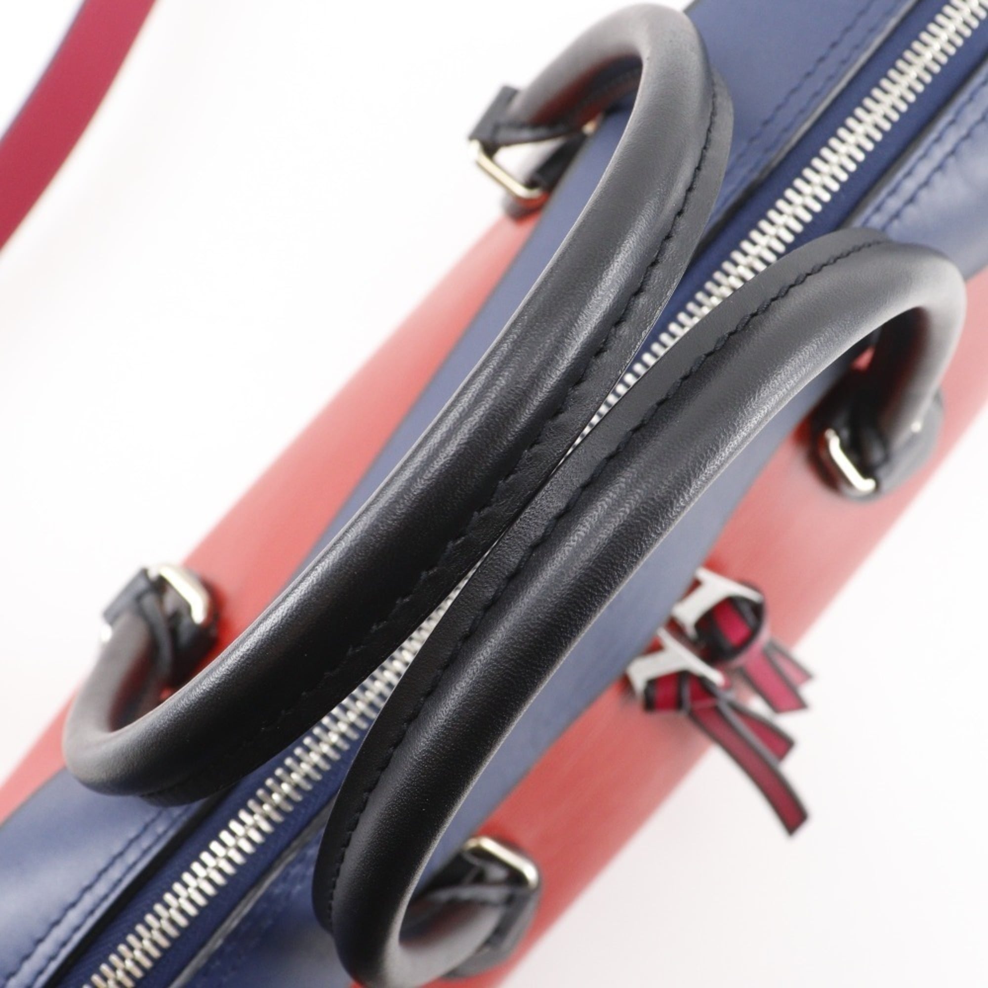Louis Vuitton Navy Red Color Epi Leather Handbag Tote Bag (Pre-Owned)