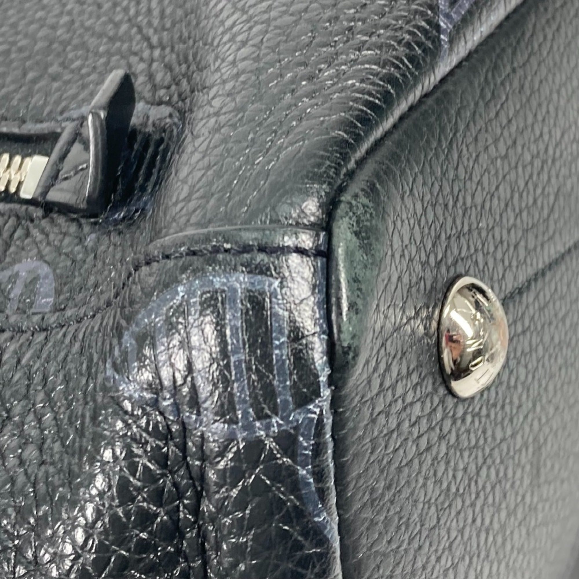 Louis Vuitton Black Leather Backpack (Pre-Owned)