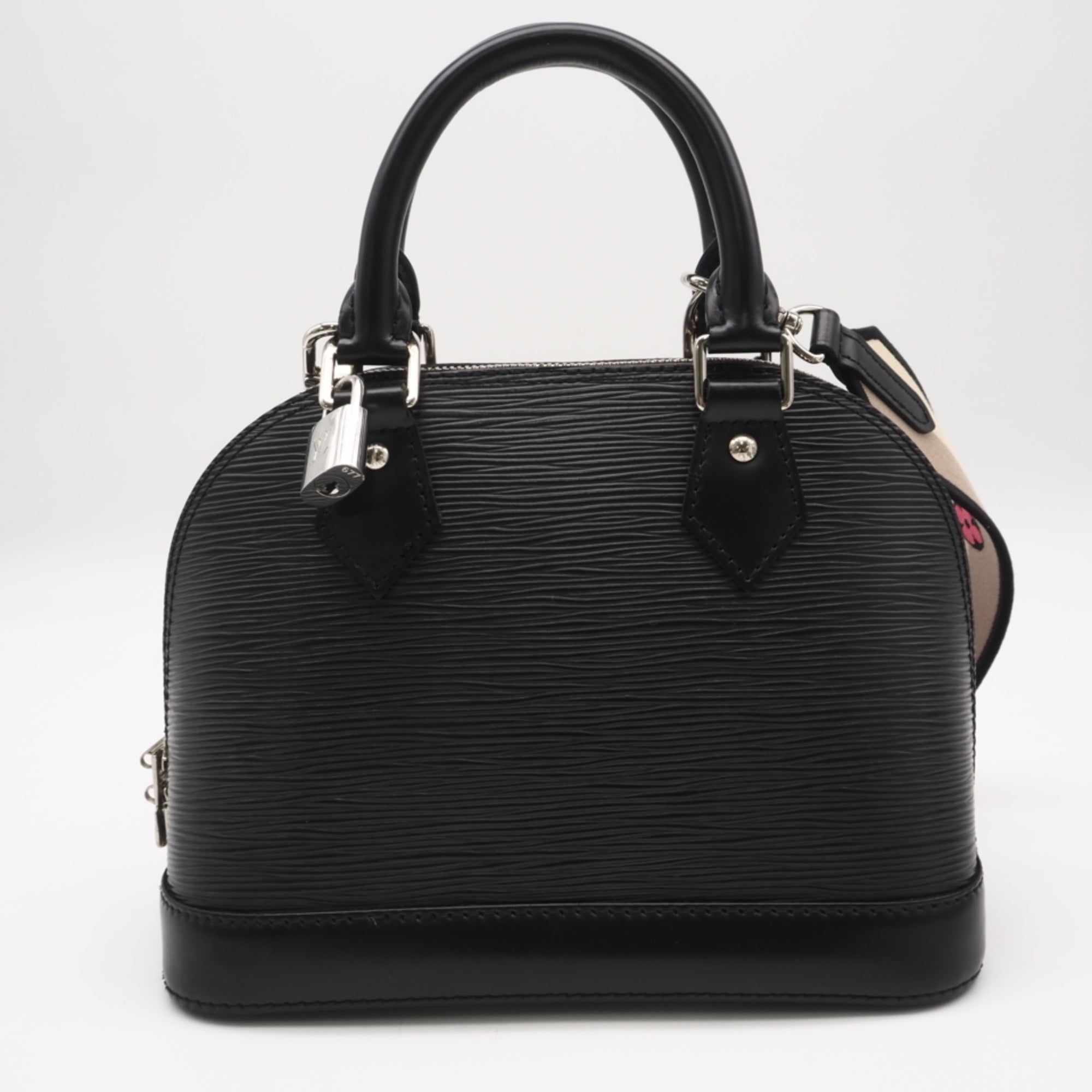 Louis Vuitton Beige Pink Black Noir Leather Handbag (Pre-Owned)
