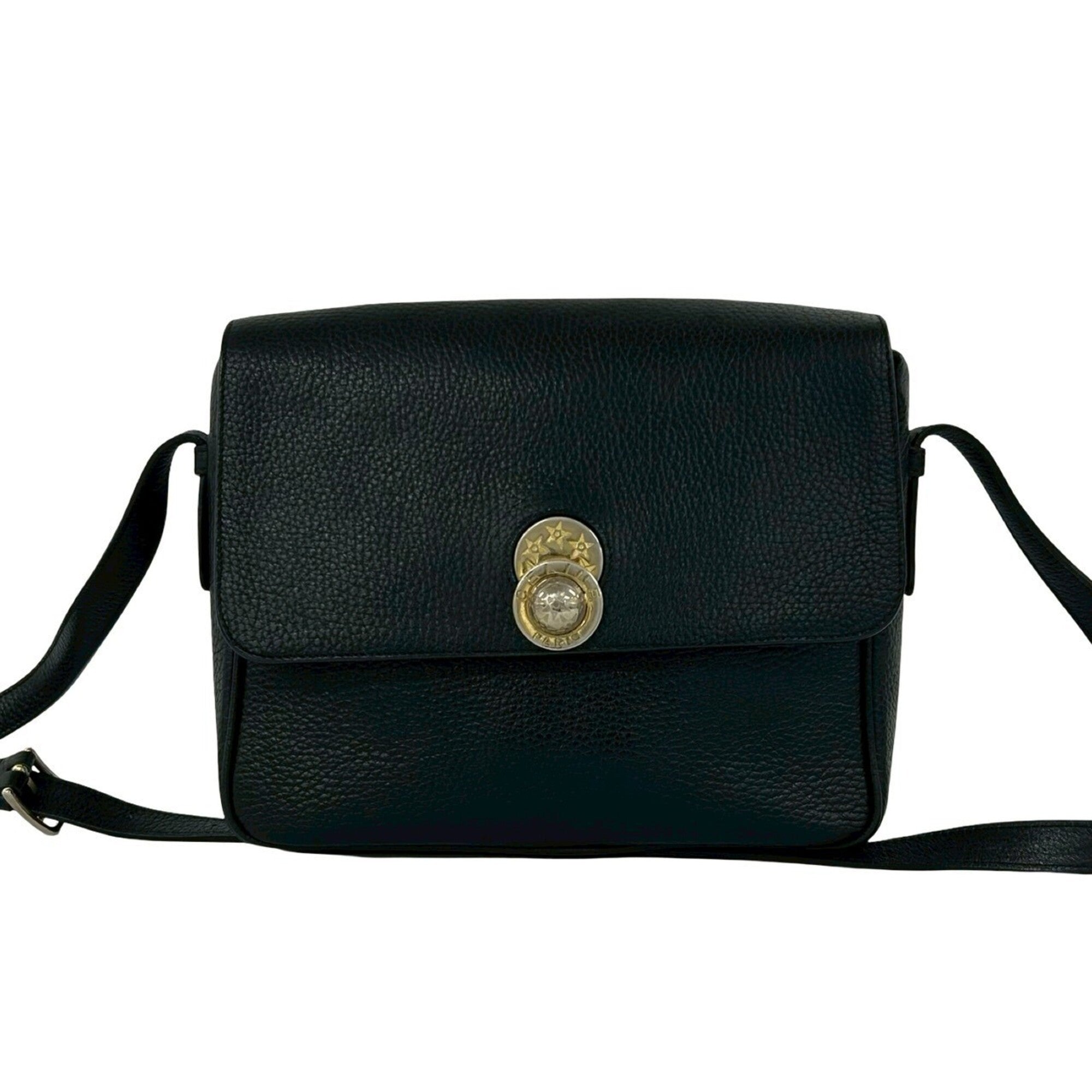 Celine Black Leather Pochette Shoulder Bag (Pre-Owned)