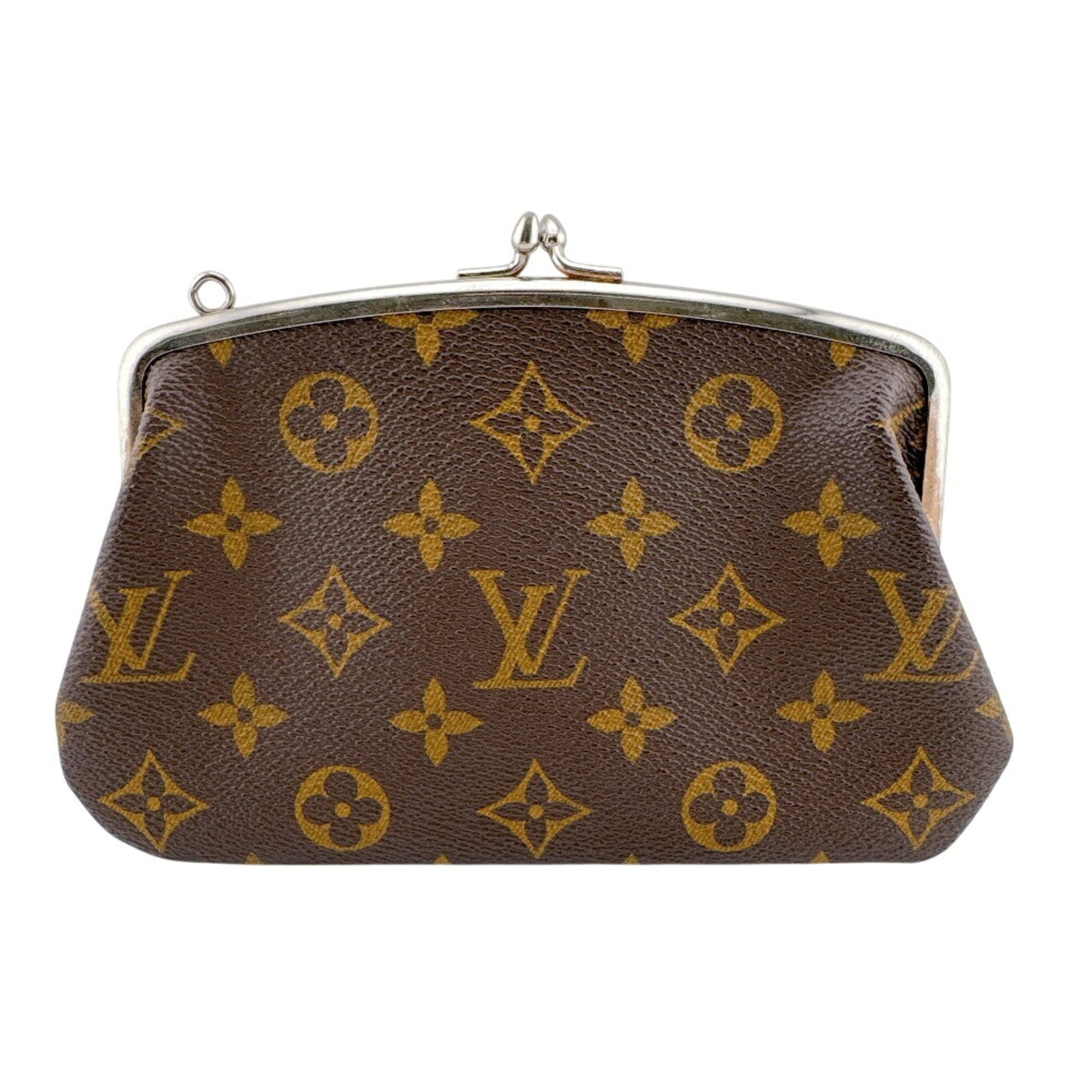Louis Vuitton Monogram Brown Leather Pouch (Pre-Owned)
