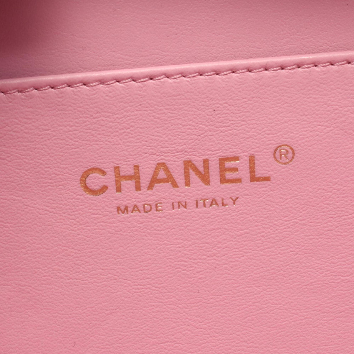 Chanel Pink Grained Calfskin Handbag Shoulder Bag Vanity Bag (Pre-Owned)