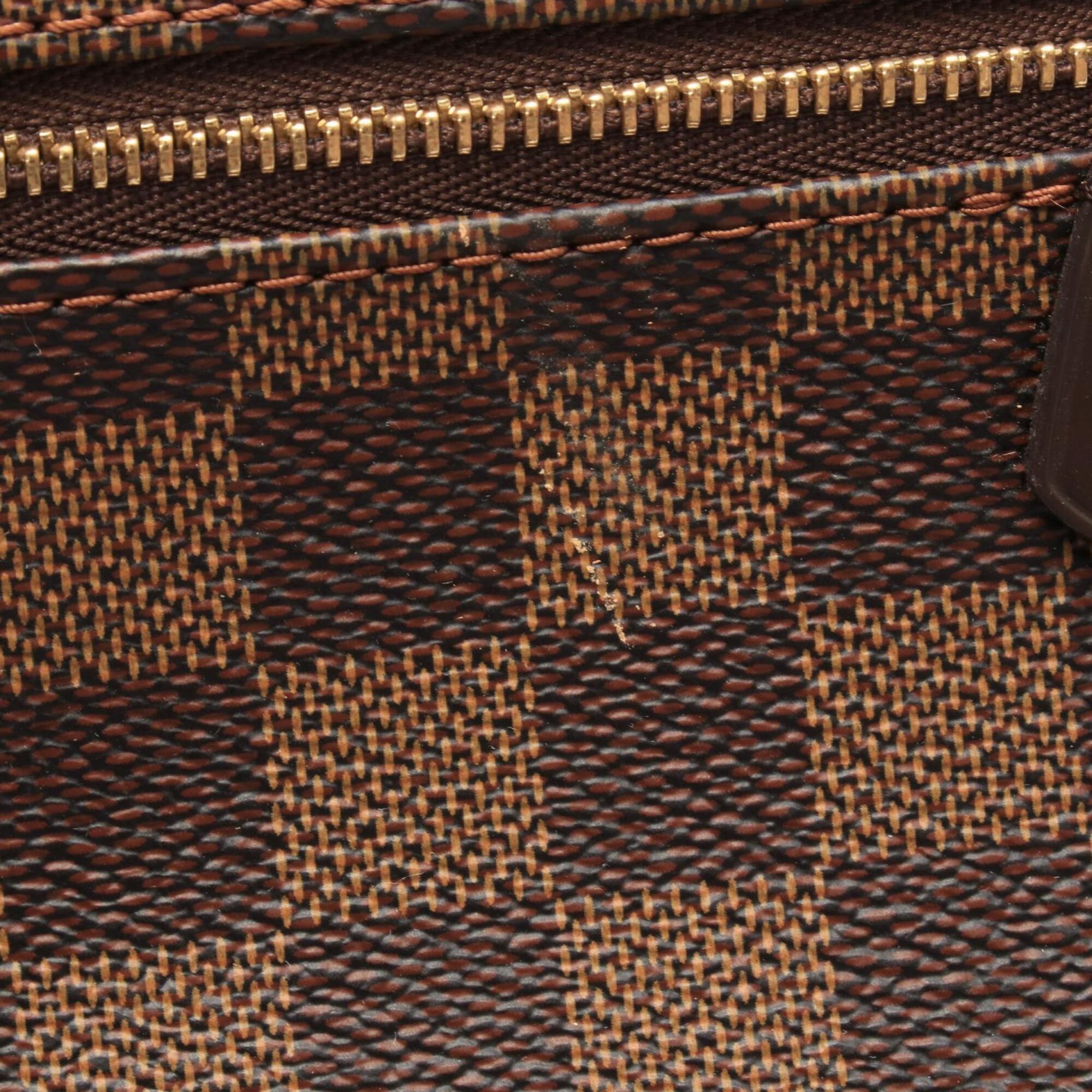 Louis Vuitton Damier Brown Ebene Coated Canvas Handbag Tote Bag (Pre-Owned)