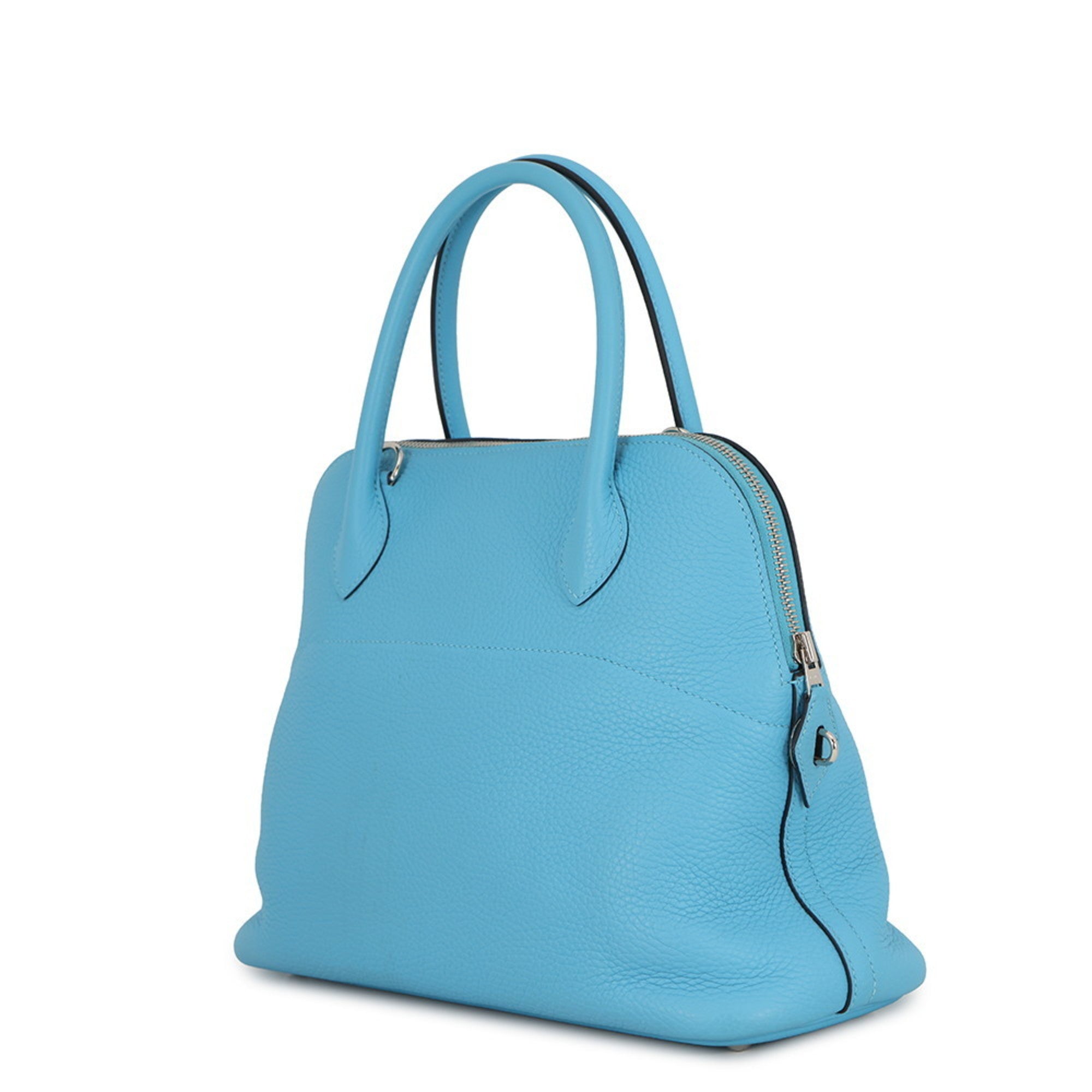 Hermes Blue Taurillon Clemence Leather Handbag (Pre-Owned)