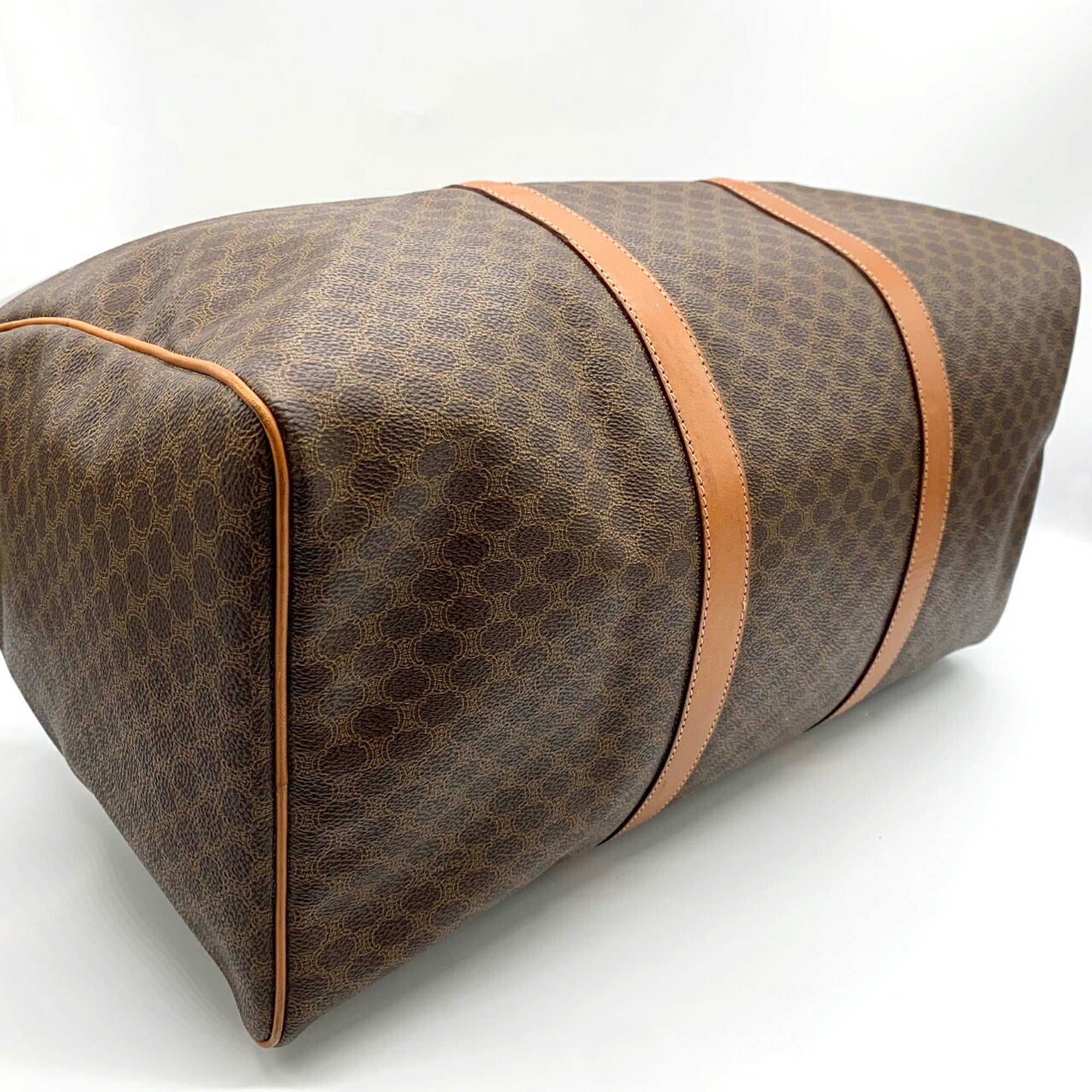 Celine Brown Pvc Leather Boston Bag (Pre-Owned)