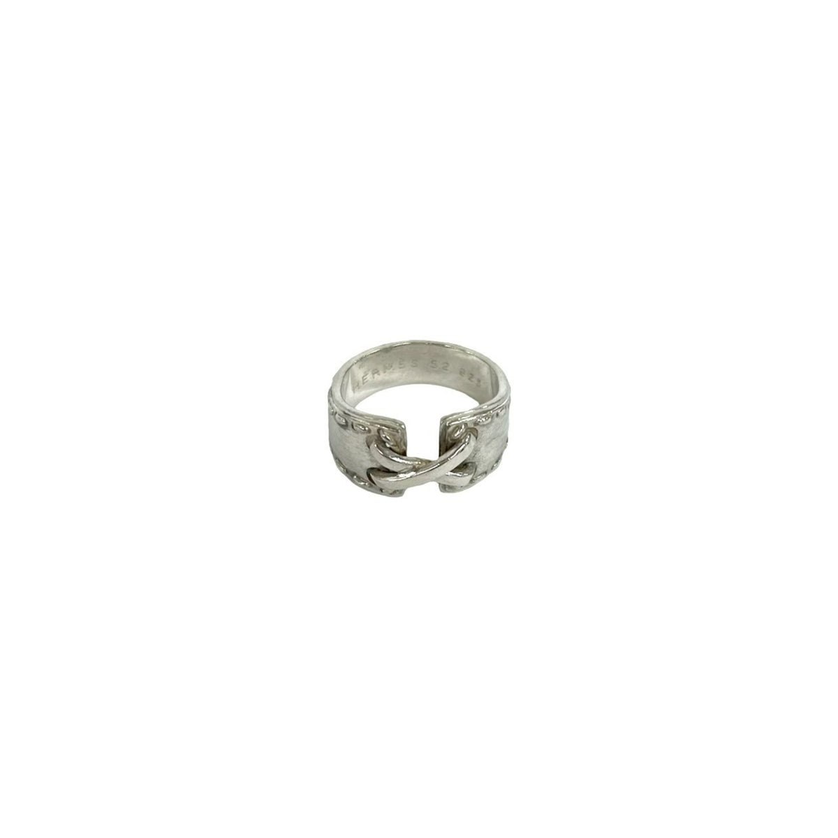 Hermes Silver Silver 925 Band Ring (Pre-Owned)