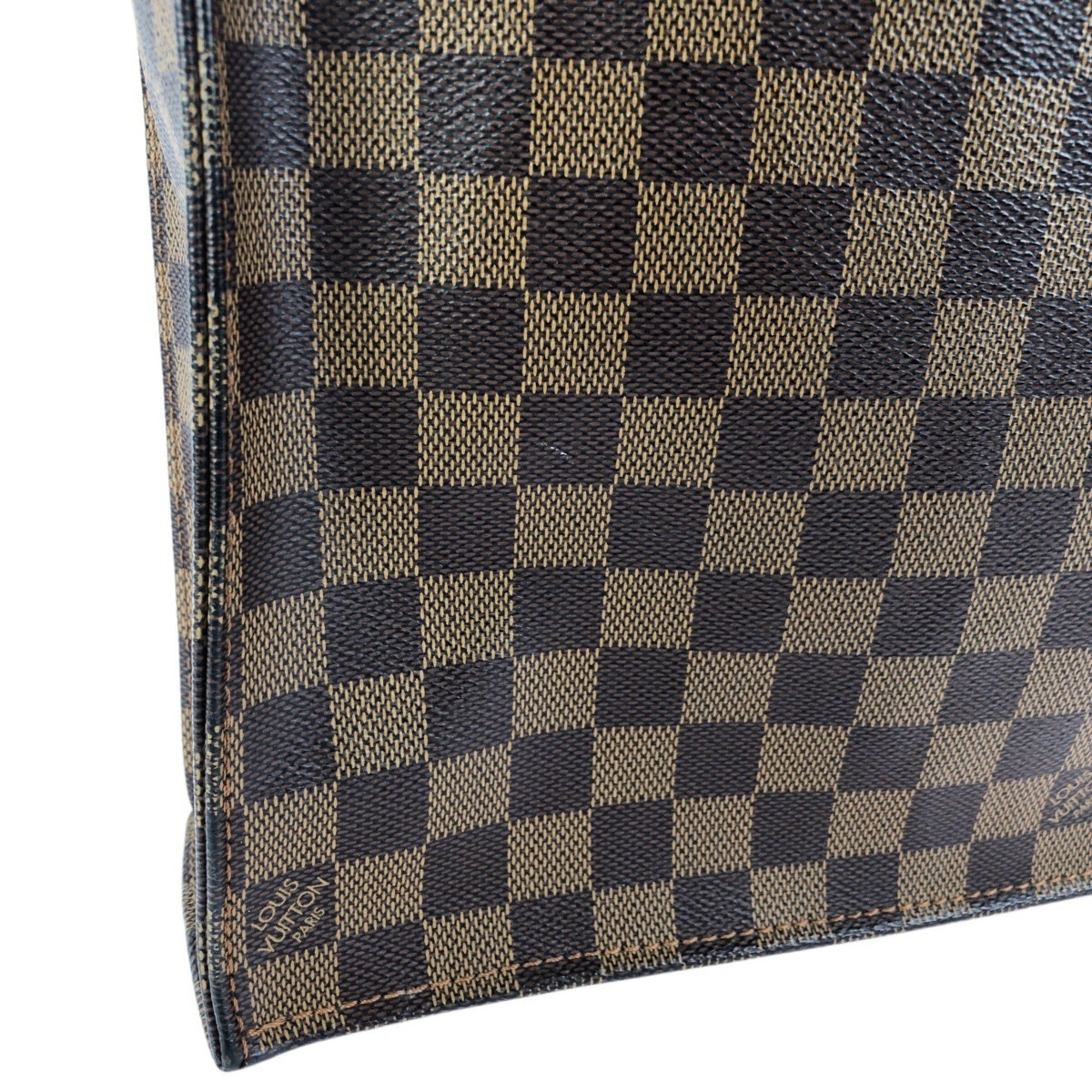 Louis Vuitton Brown Damier Canvas Ebene Pvc Leather Handbag Tote Bag (Pre-Owned)