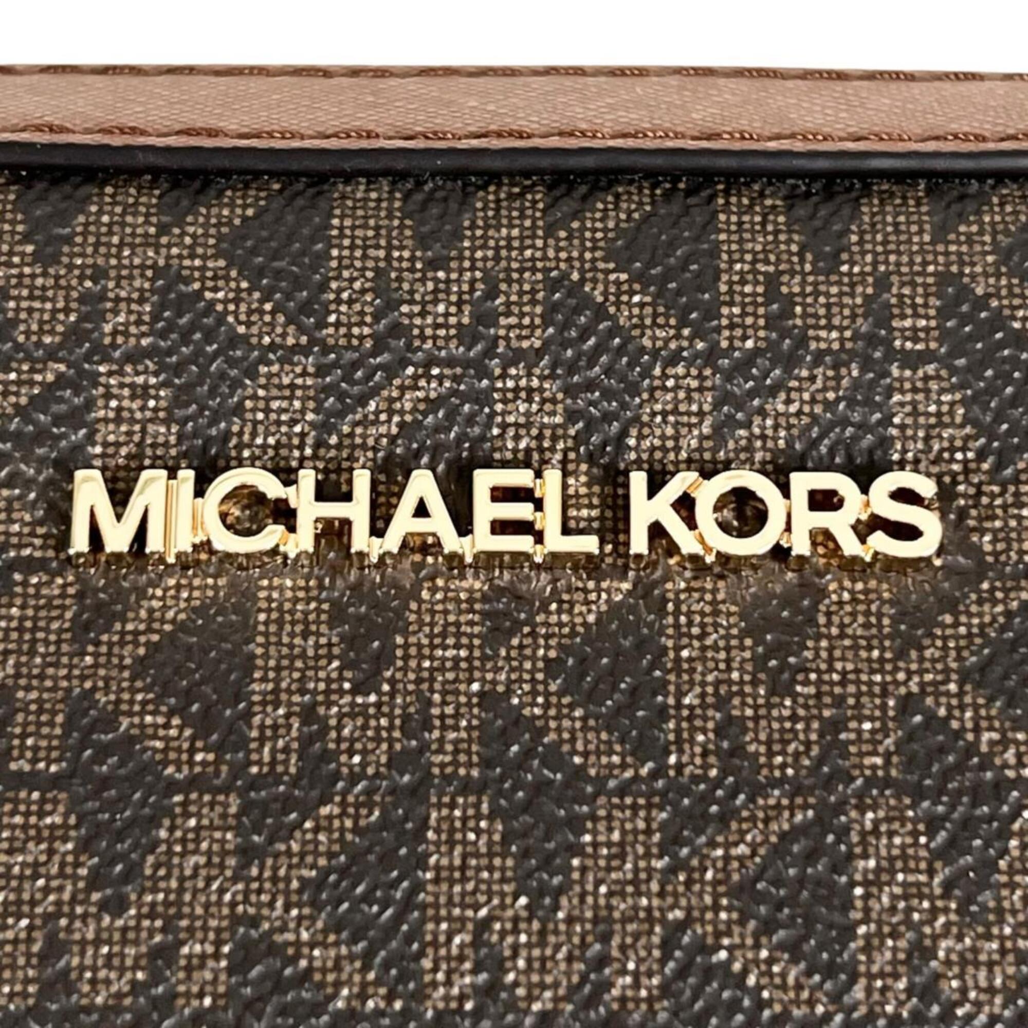 Michael Kors Brown Leather Shoulder Bag Weekend Bag (Pre-Owned)