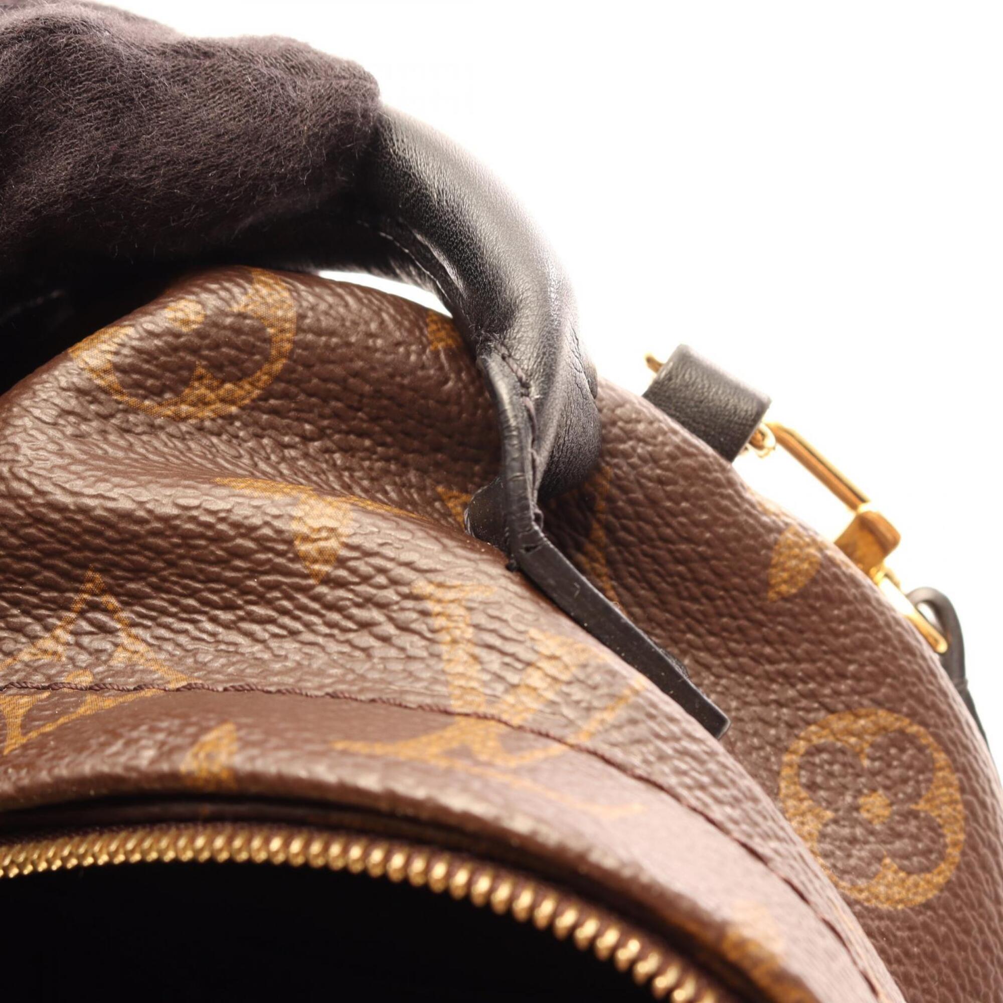 Louis Vuitton Black Brown Coated Canvas Pvc Monogram Leather Backpack Handbag (Pre-Owned)