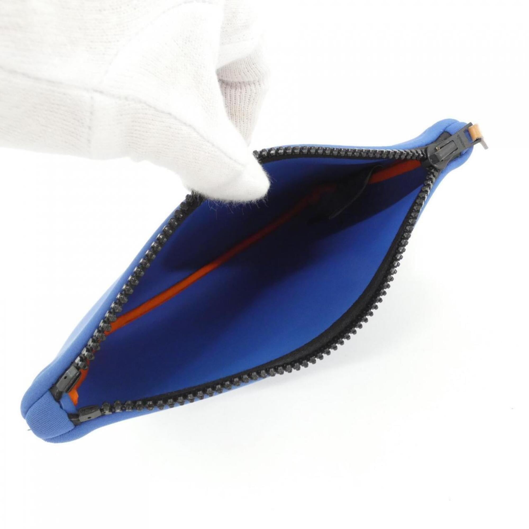 Hermes Blue Polyamide Pouch (Pre-Owned)