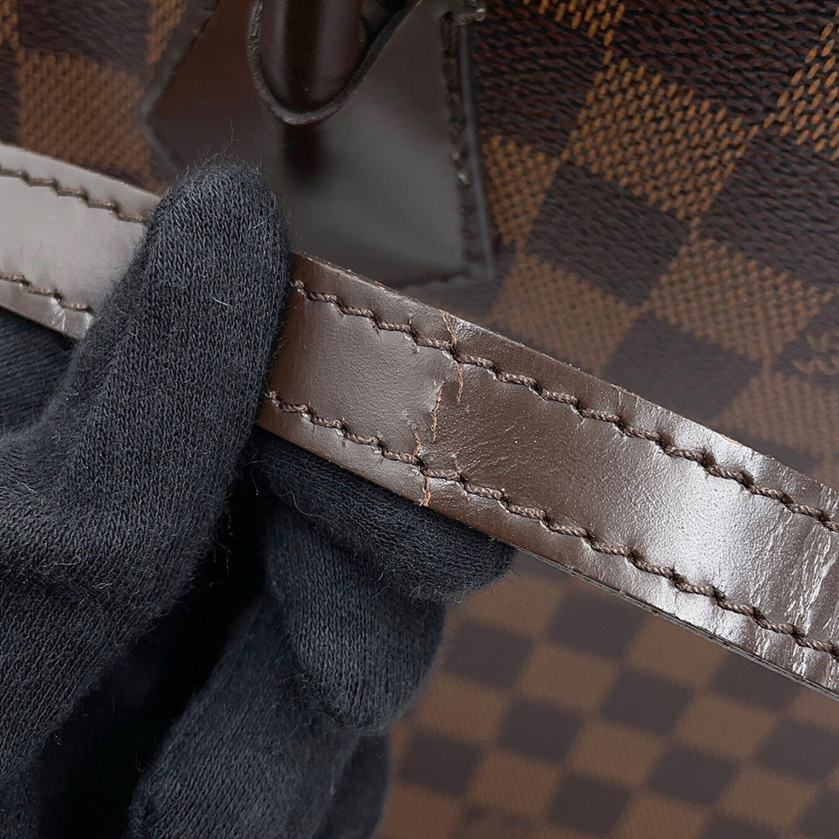 Louis Vuitton Damier Brown Damier Canvas Ebene Handbag Shoulder Bag Tote Bag (Pre-Owned)