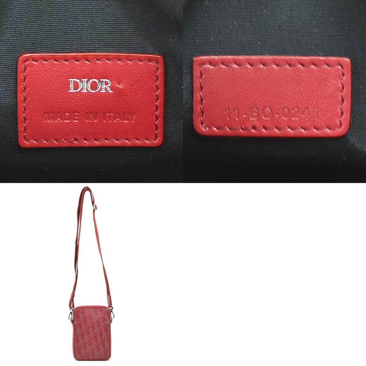 Christian Dior Red Color Leather Shoulder Bag (Pre-Owned)