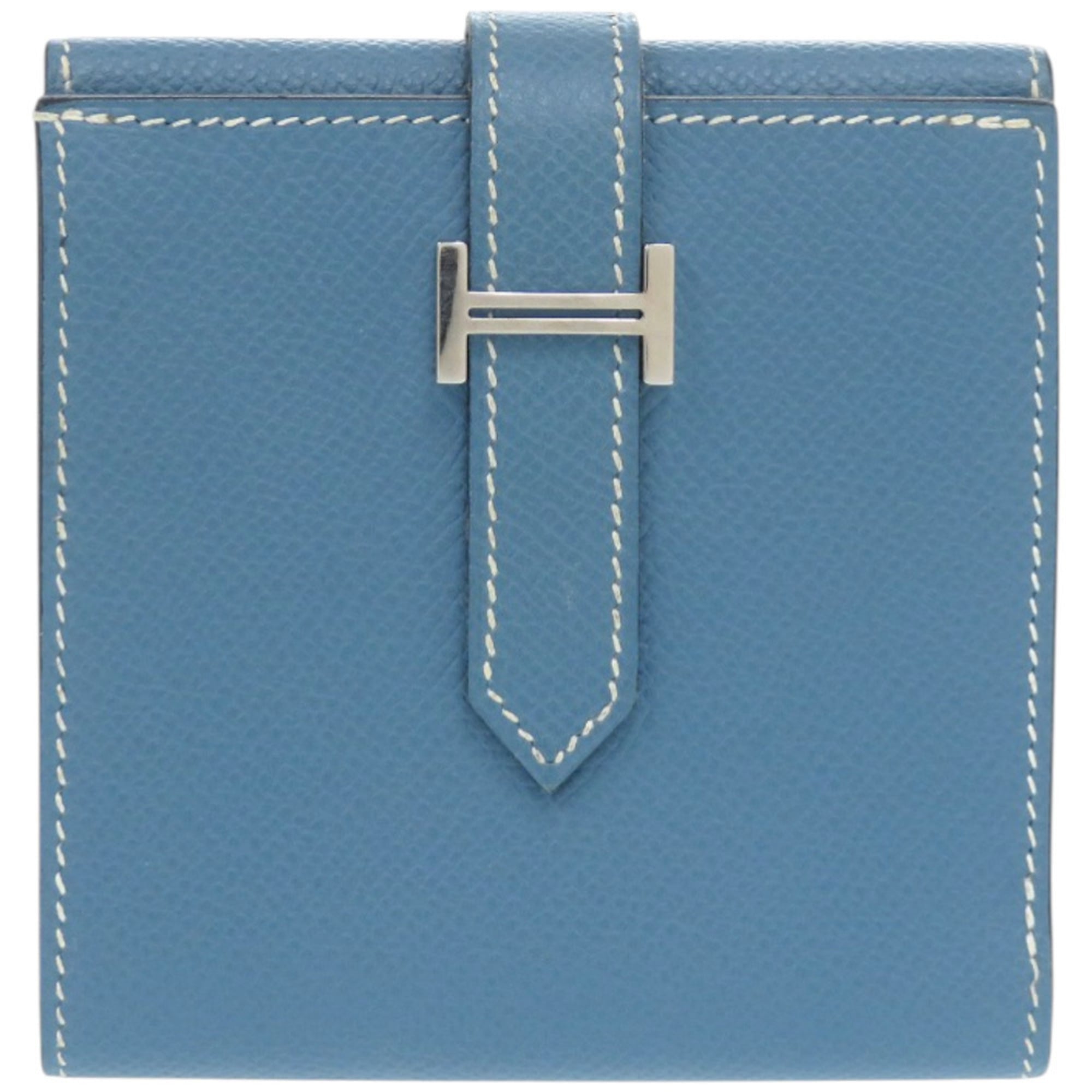 Hermes Blue Jean Epsom Leather Wallet (Bi-Fold) (Pre-Owned)